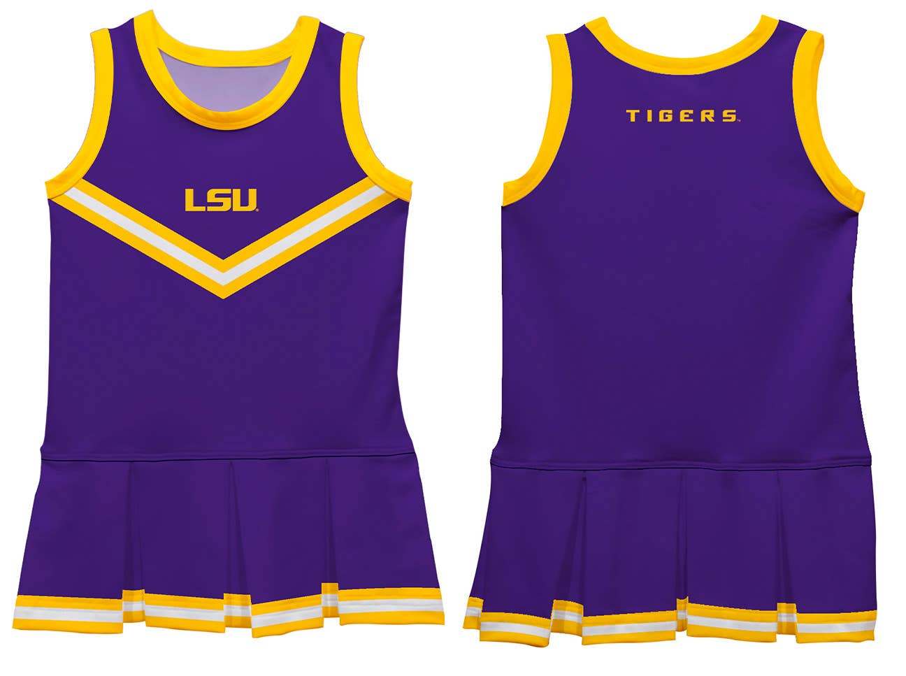 Vive La Fete - LSU Tigers Game Day Purple Sleeveless Cheerleader Dress