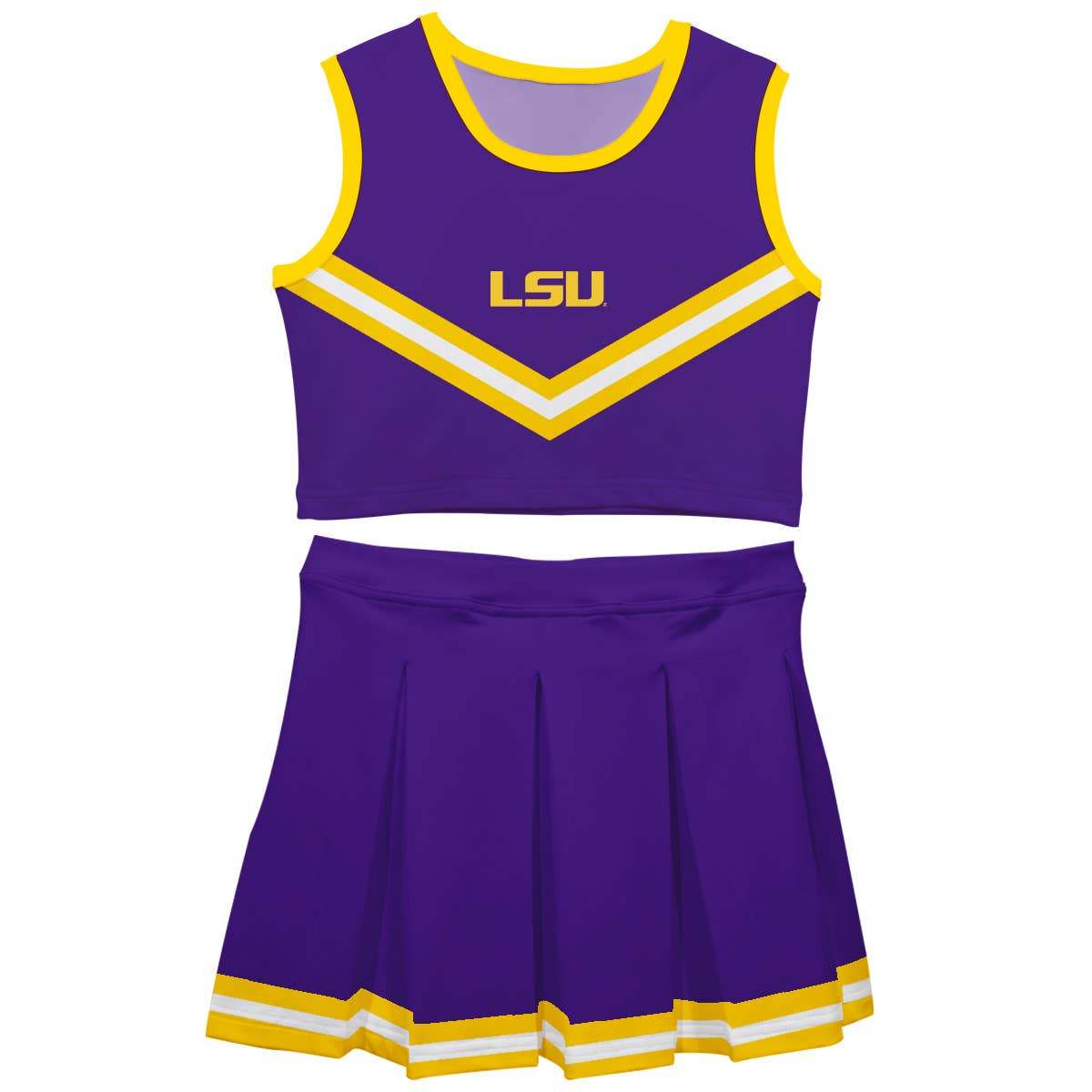 Vive La Fete - LSU Tigers Game Day Purple Sleeveless Cheerleader Set