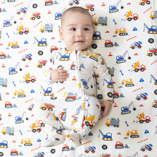 Crayon Construction - 2 Way Zipper Footie