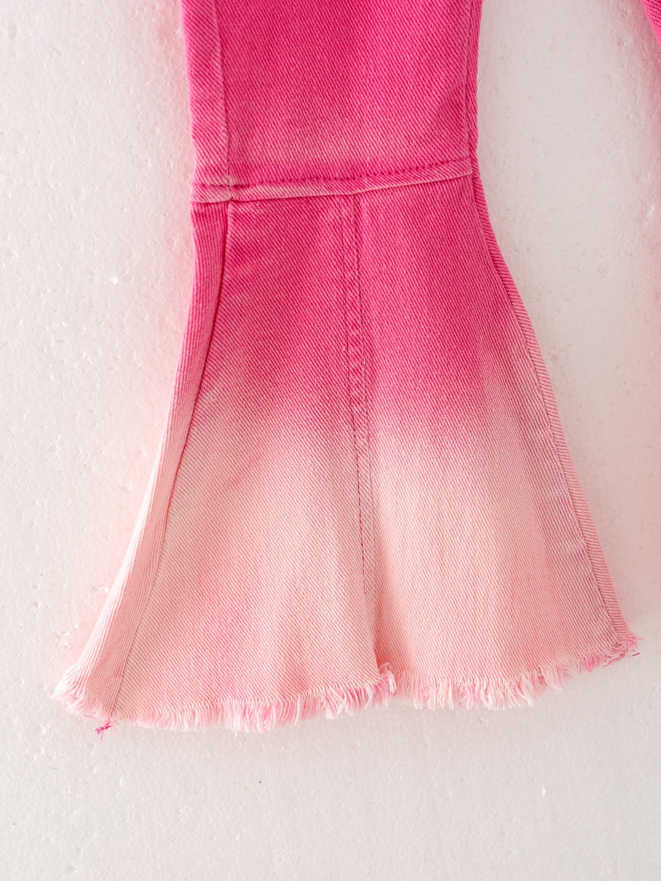 Pink Gradient Denim Flared Pants