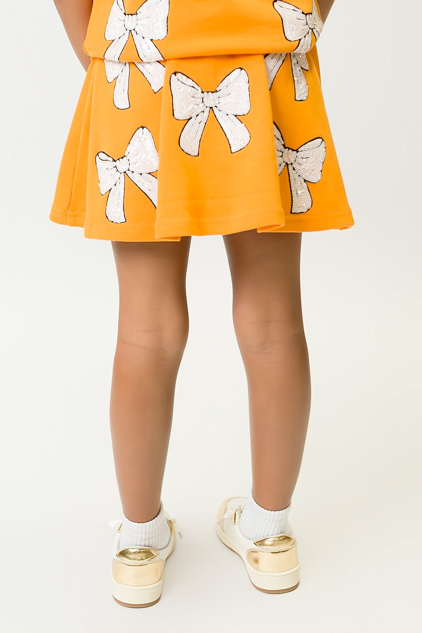 Orange and White Bows Skort