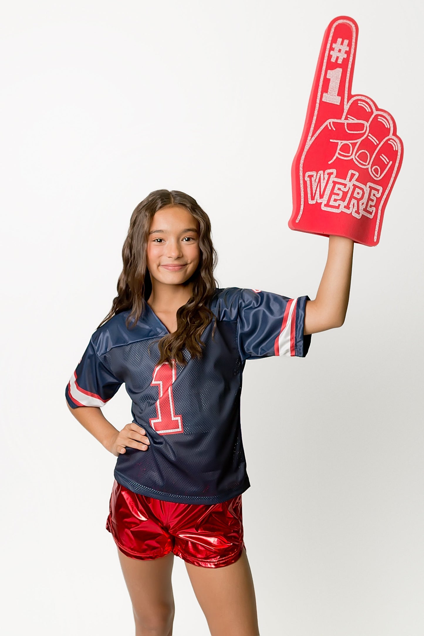 Navy and Red Football Jersey
