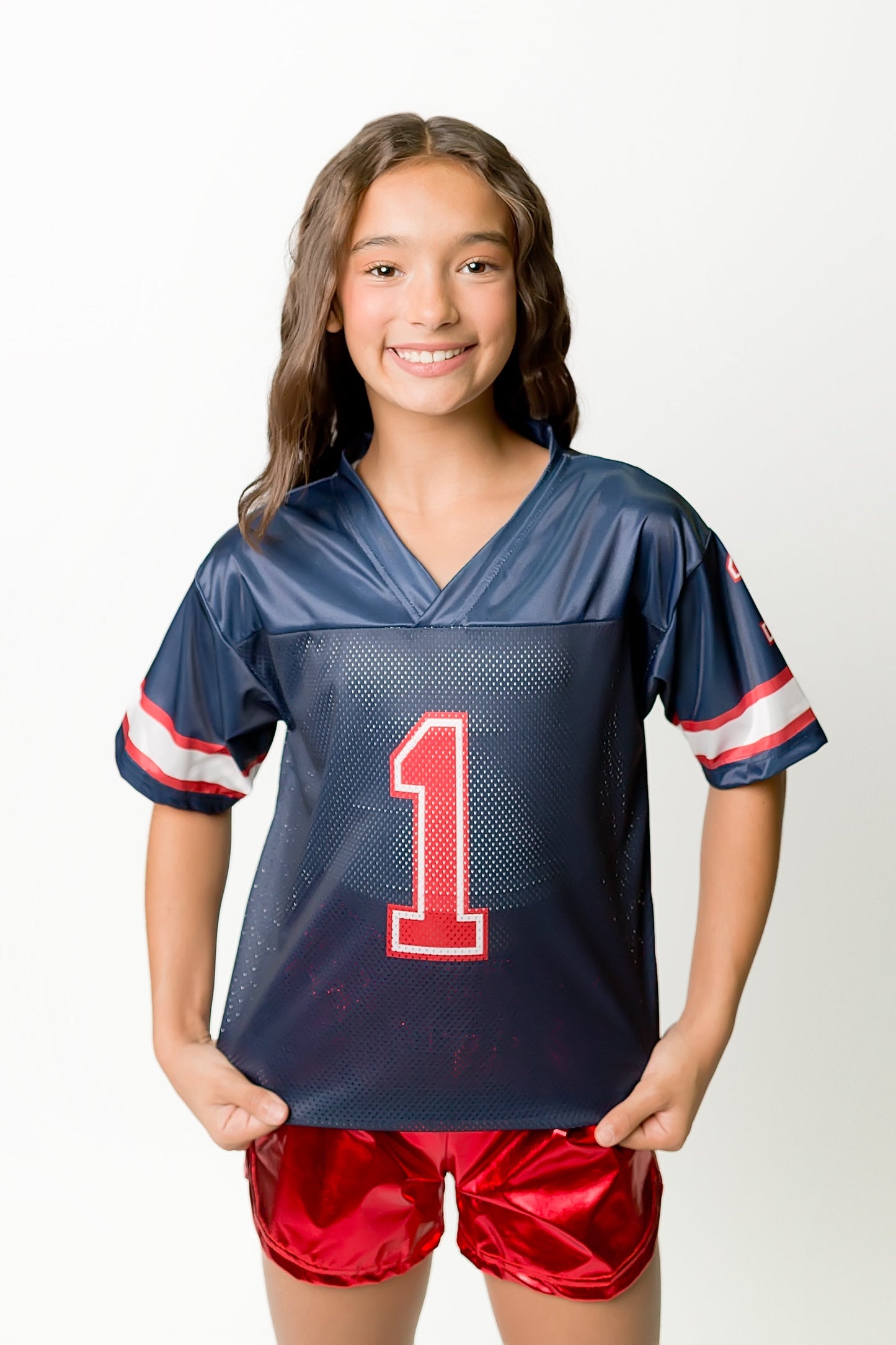 Navy and Red Football Jersey