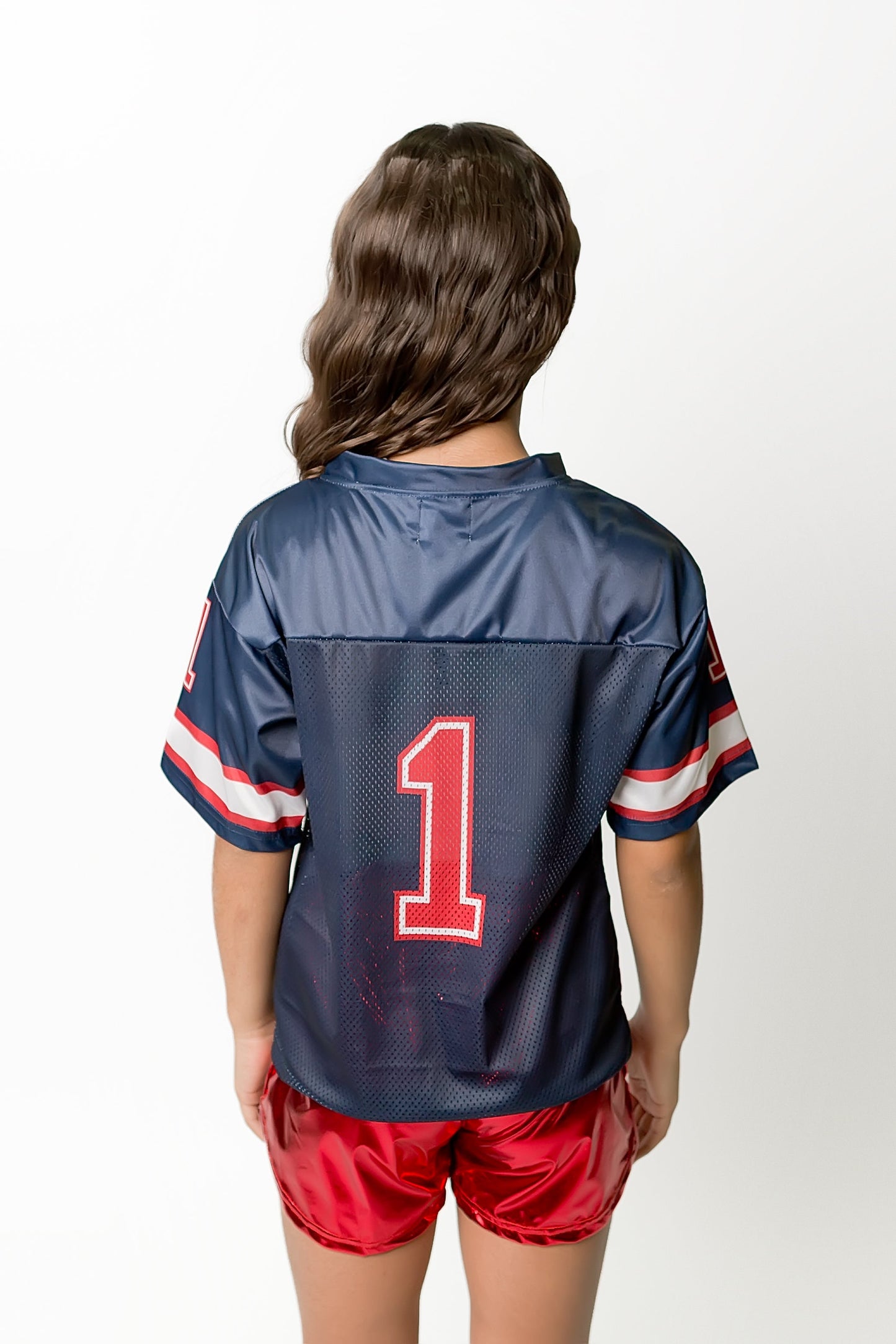 Navy and Red Football Jersey