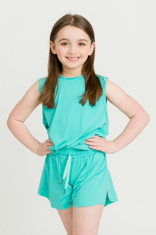 Teal High Low Tank