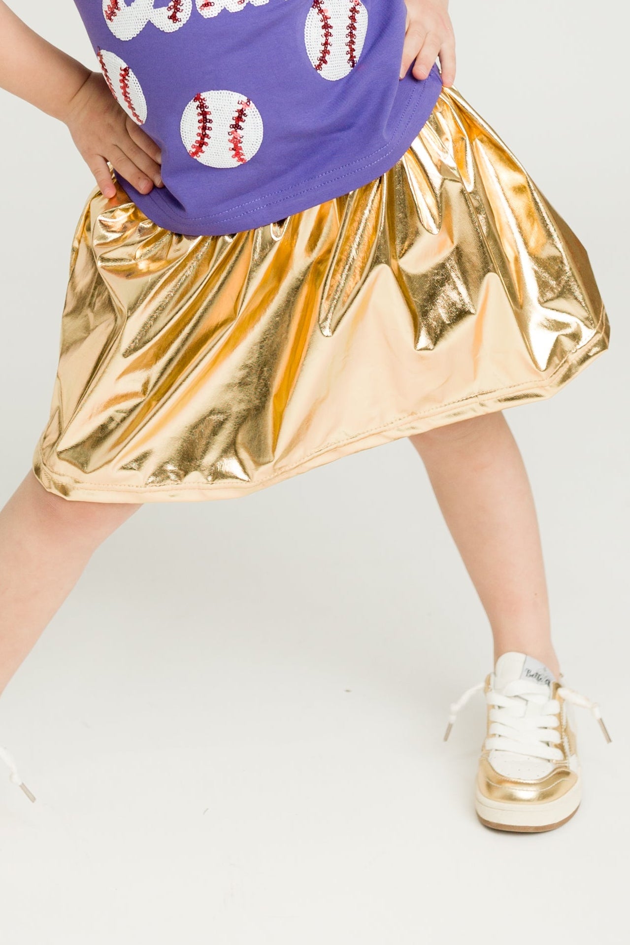 Gold Metallic Skort