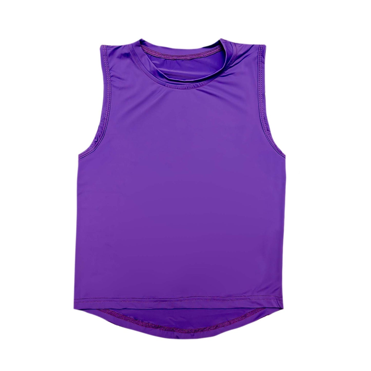 Purple High Low Tank, side view