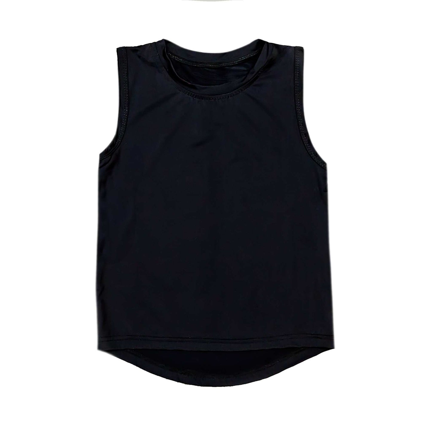 Black High Low Tank, detail view