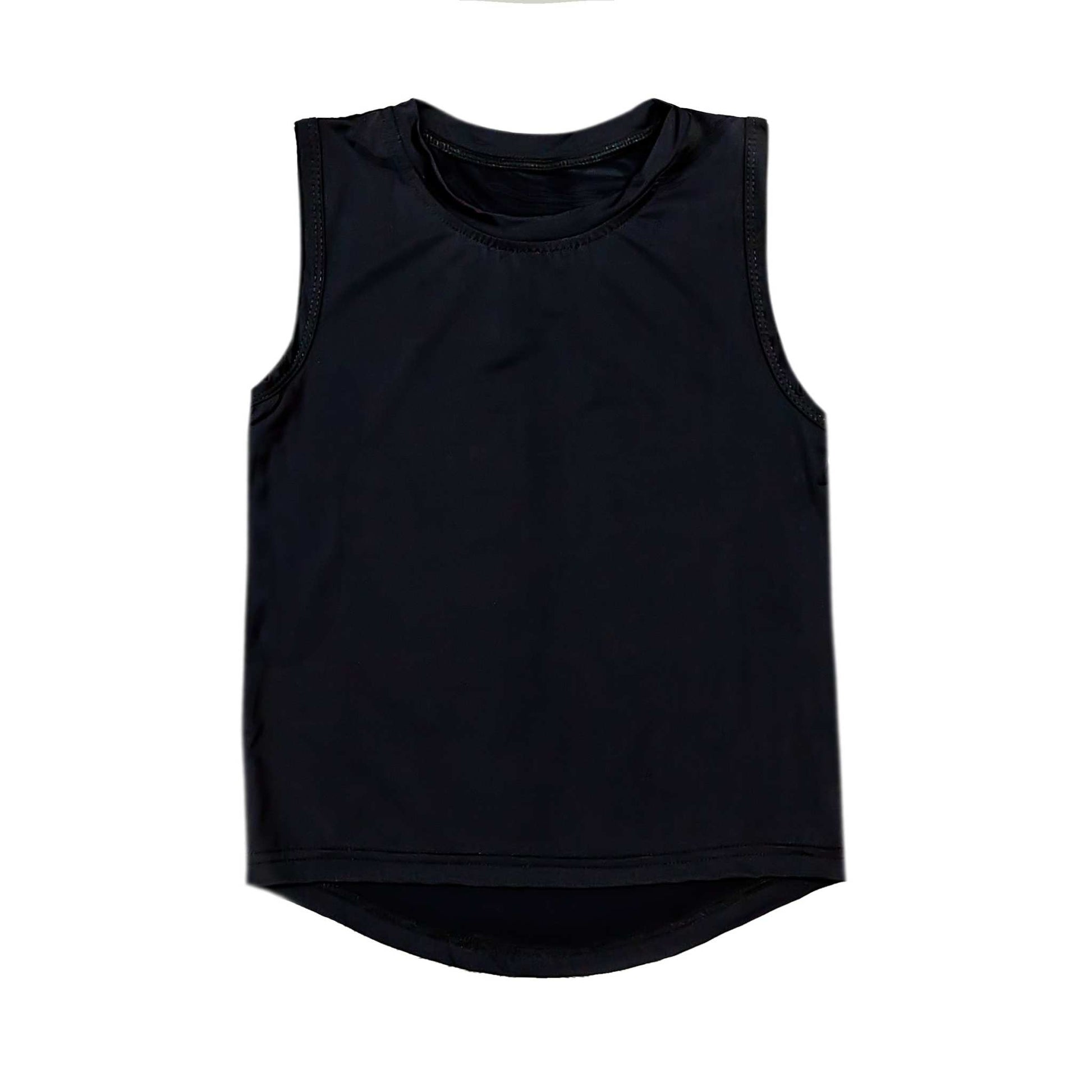 Black High Low Tank, detail view