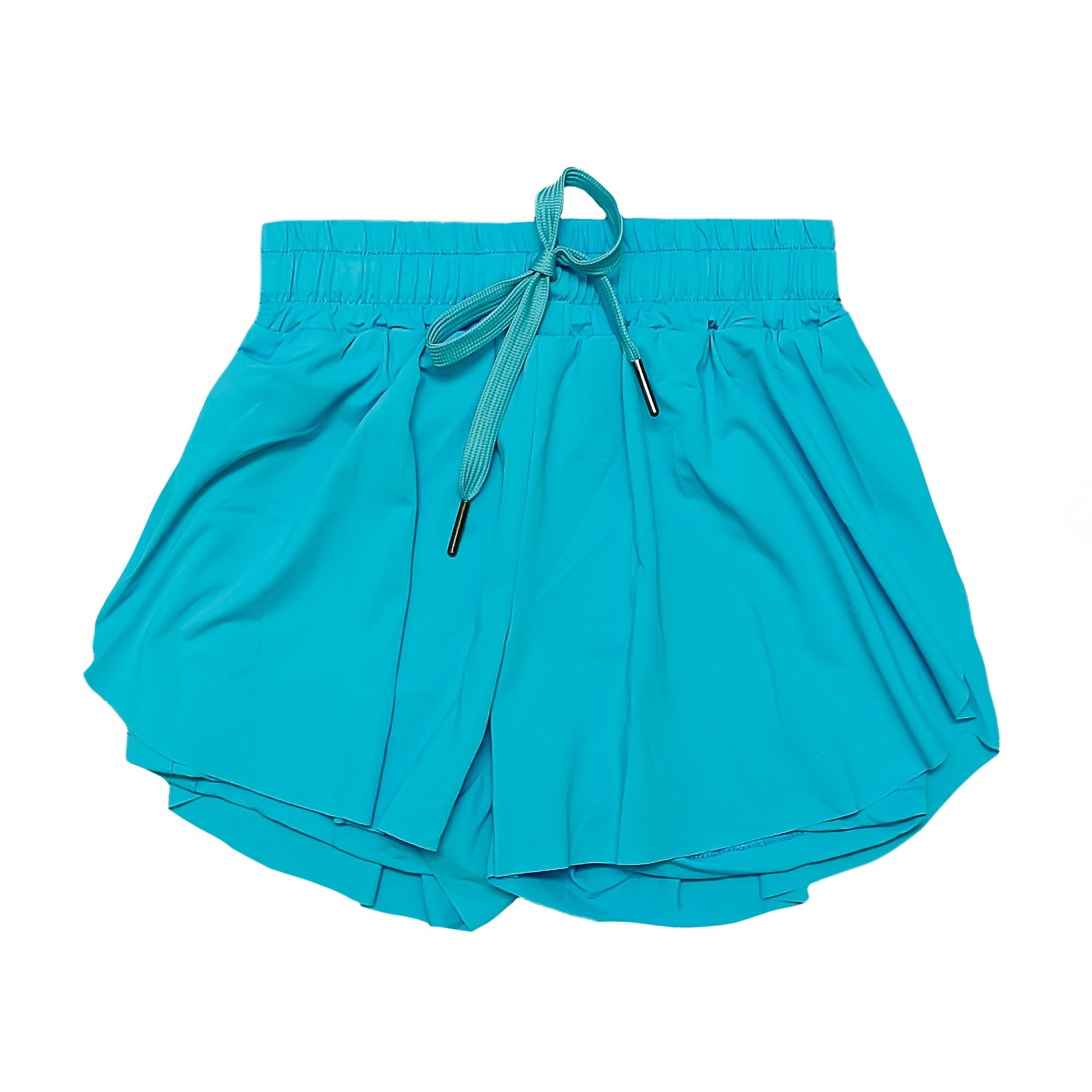 Bright Blue Butterfly Shorts, back view