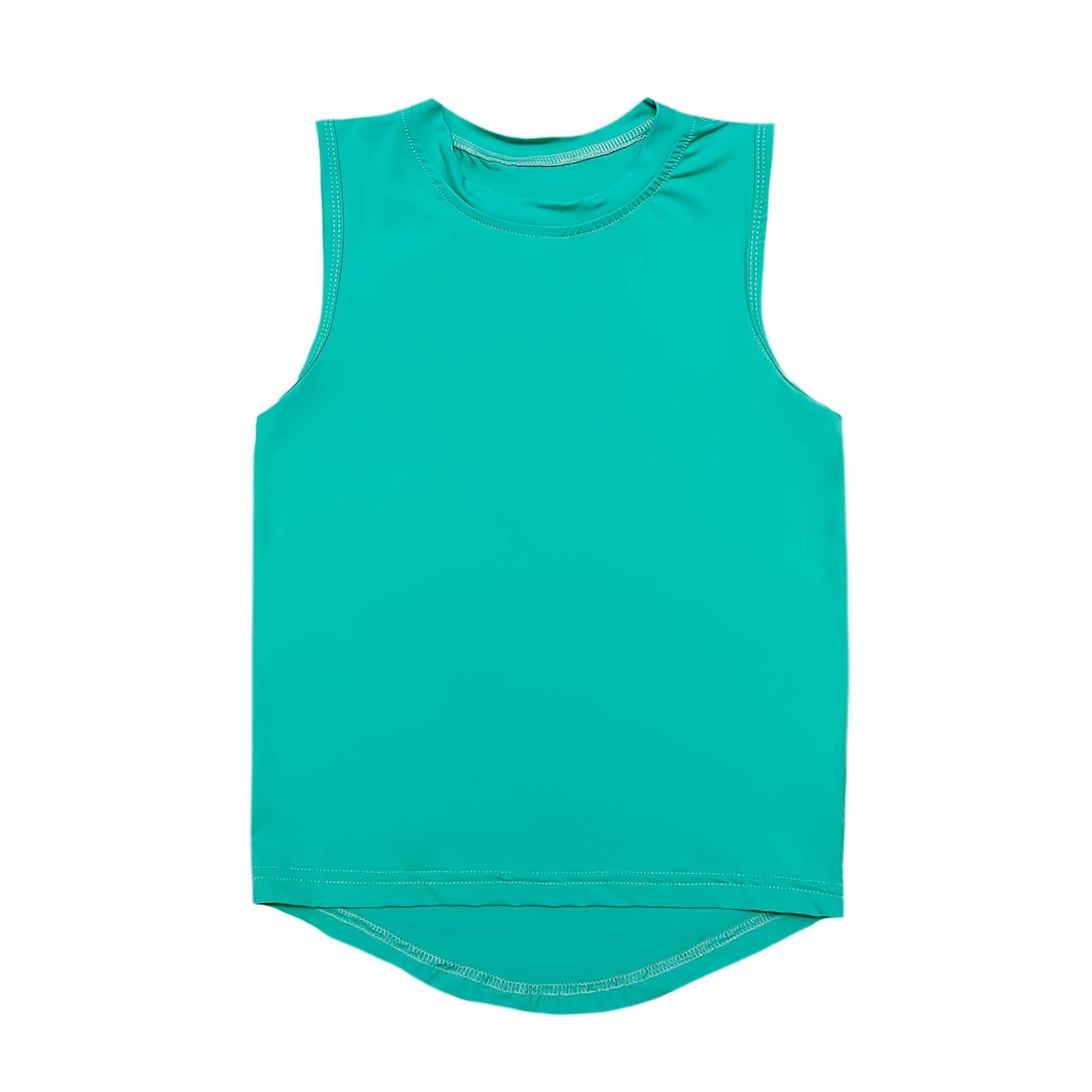 Teal High Low Tank side view