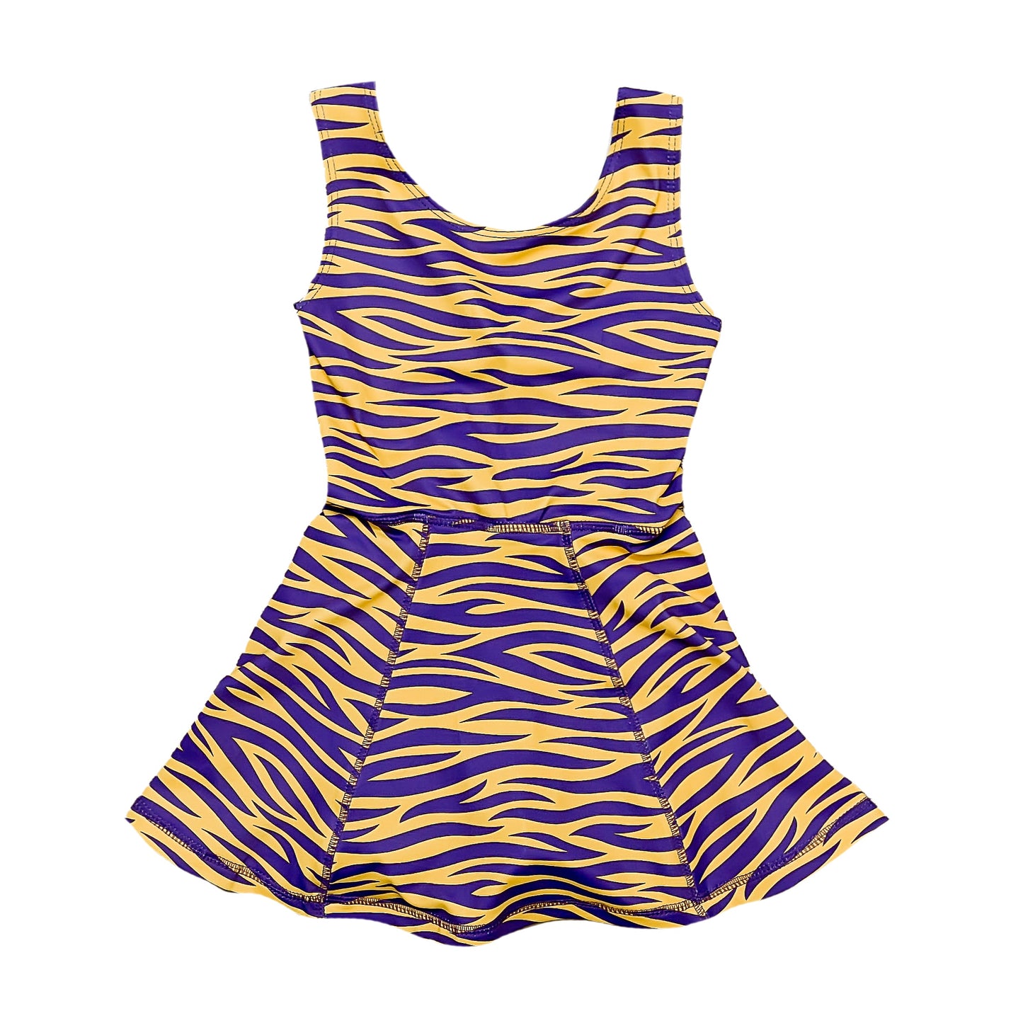 Tiger Striped Athleisure Kid Dress