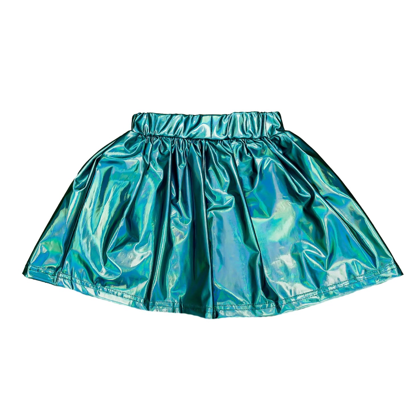 Aqua Metallic Skort, front view