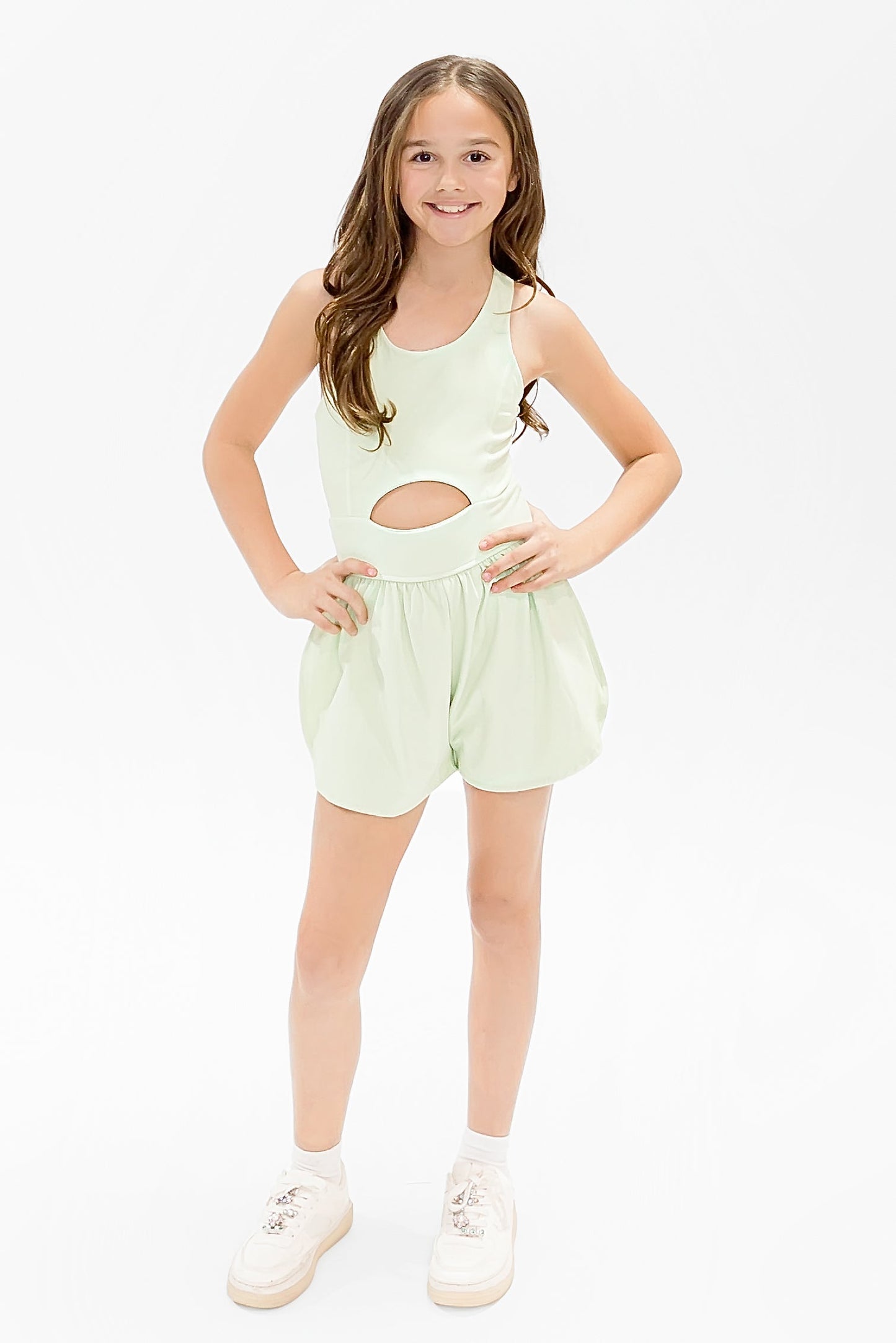 Haddie Romper - Mint Green