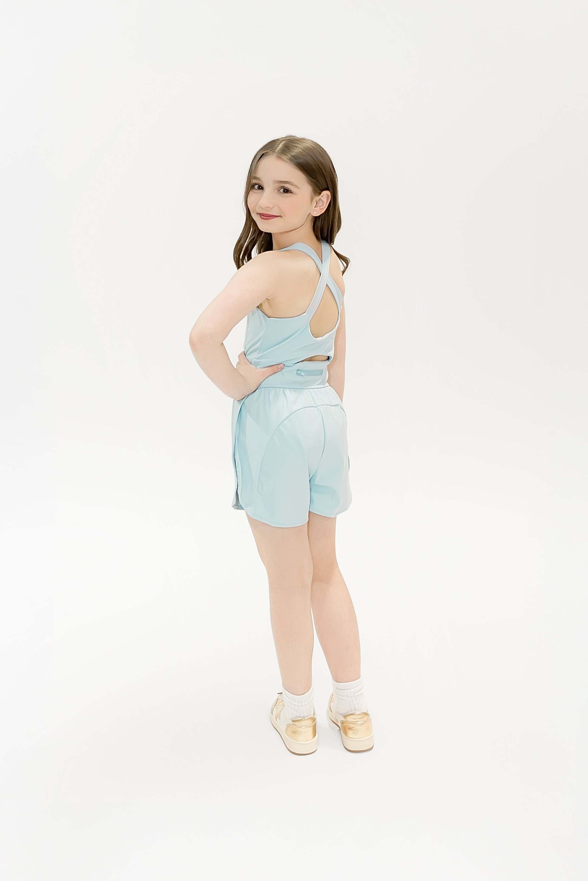 Blue Haddie romper detail