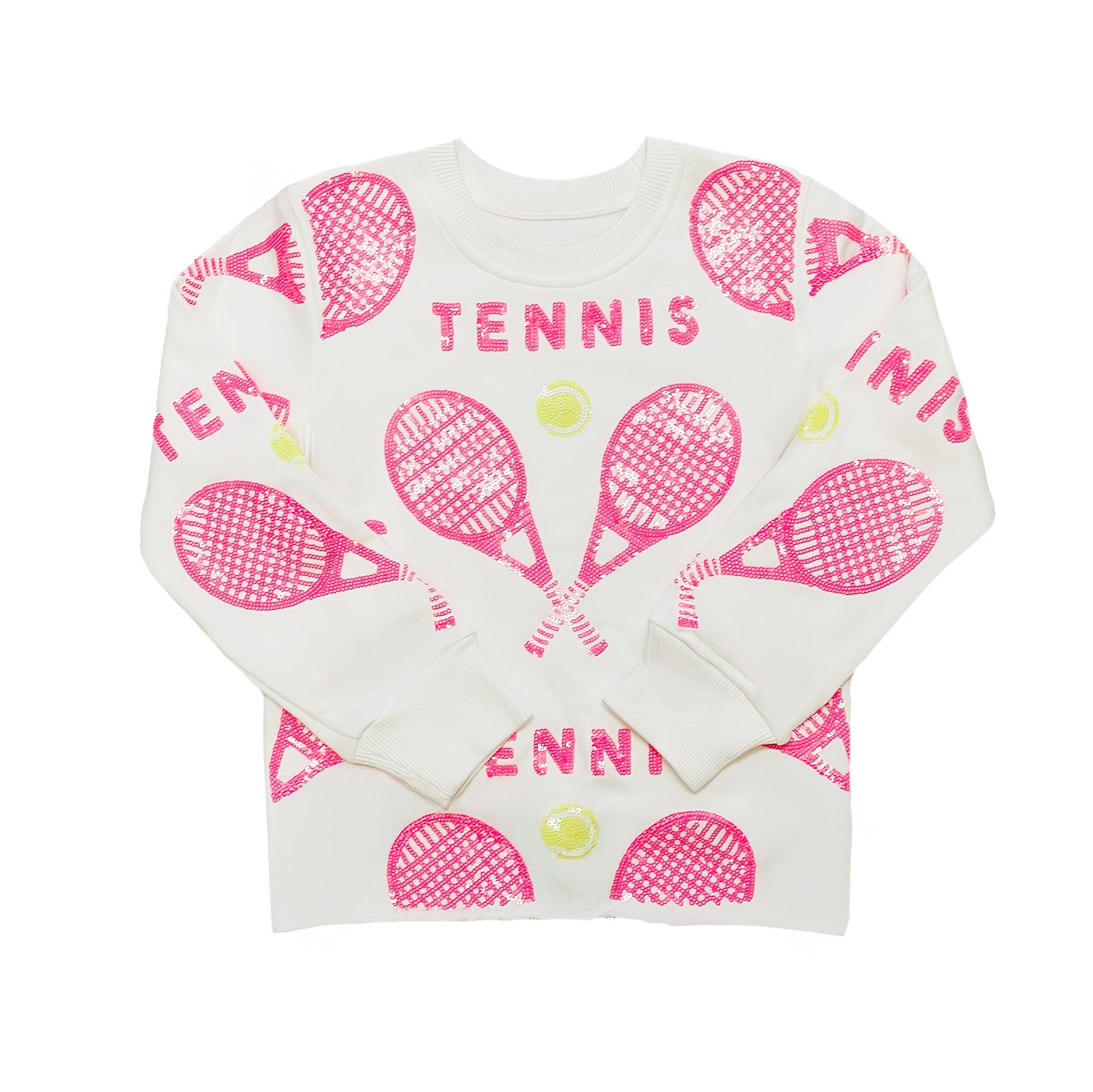 Hot Pink Tennis Sweatshirt, detail view