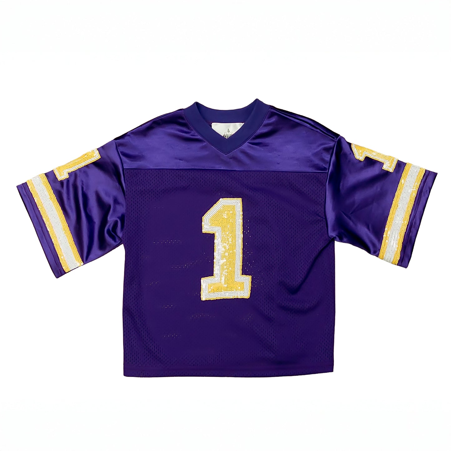 Purple and Yellow Sequin Kid Jersey