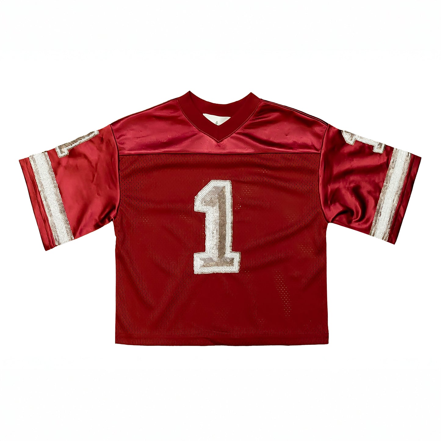 Maroon and Silver Sequin Jersey