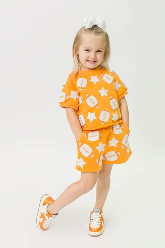 Orange Football Top