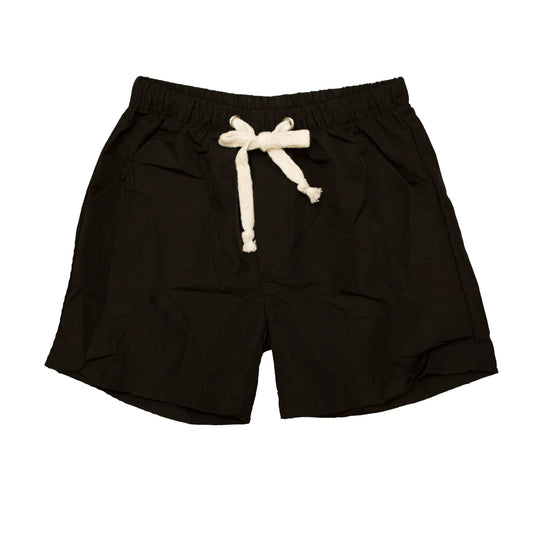 Black Phoenix boys lightweight athletic shorts with white drawstring