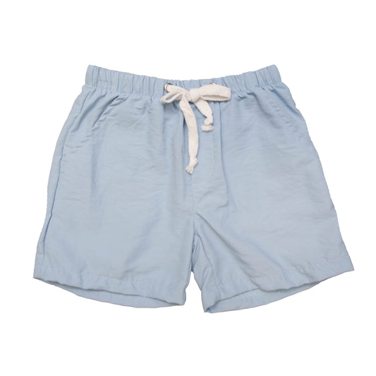 Light blue boys shorts with elastic waistband and white drawstring, no visible Phoenix design