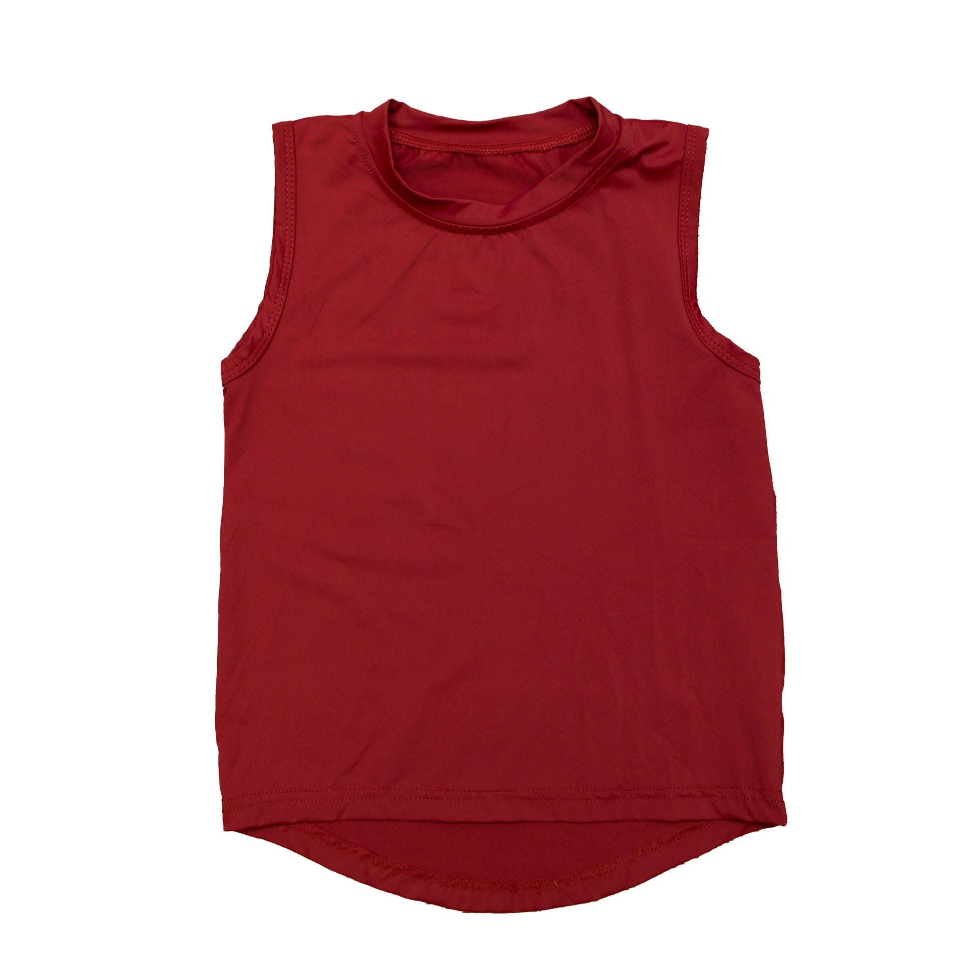 Maroon High Low Tank, back view