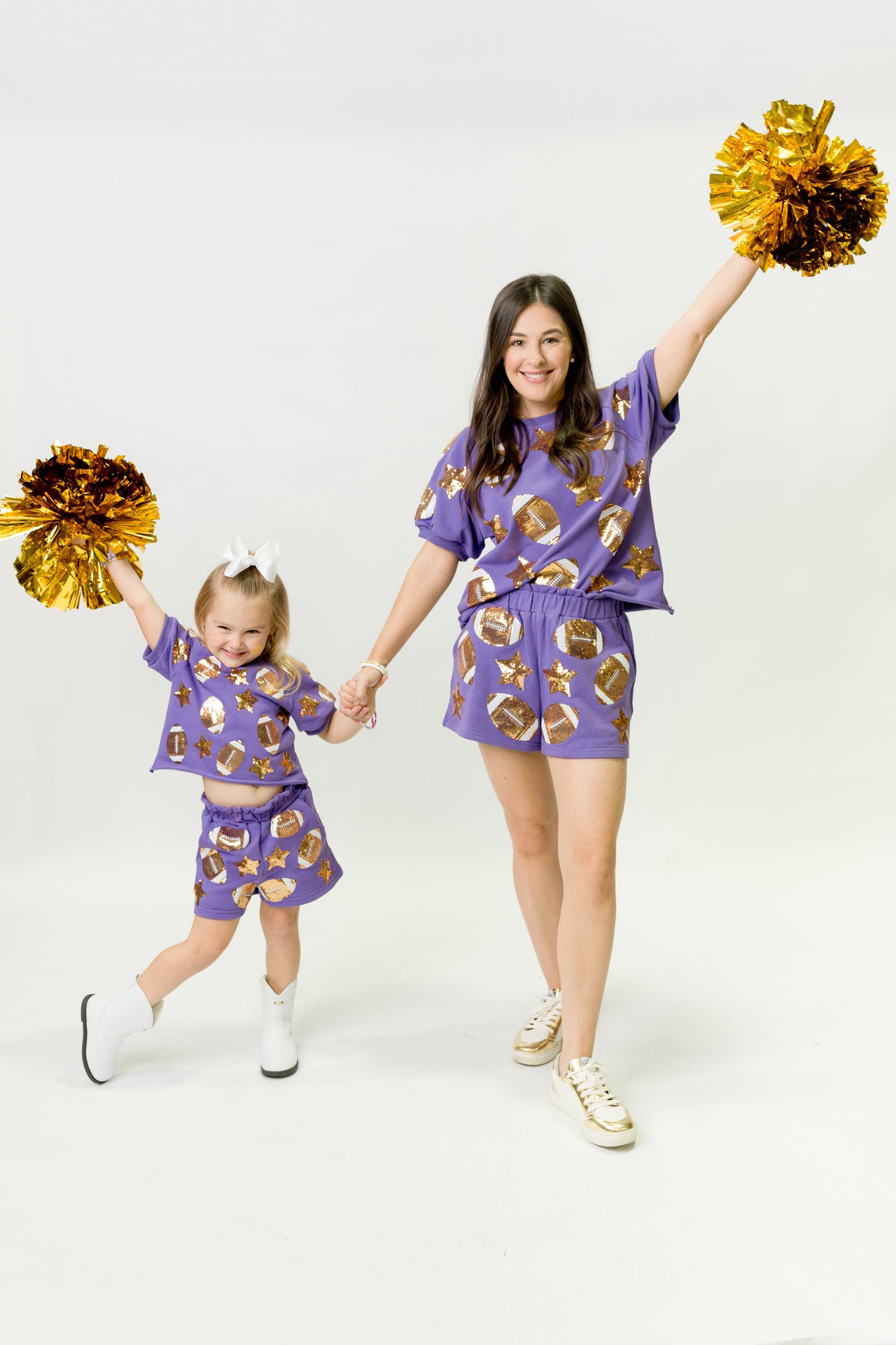 Purple Football Shorts