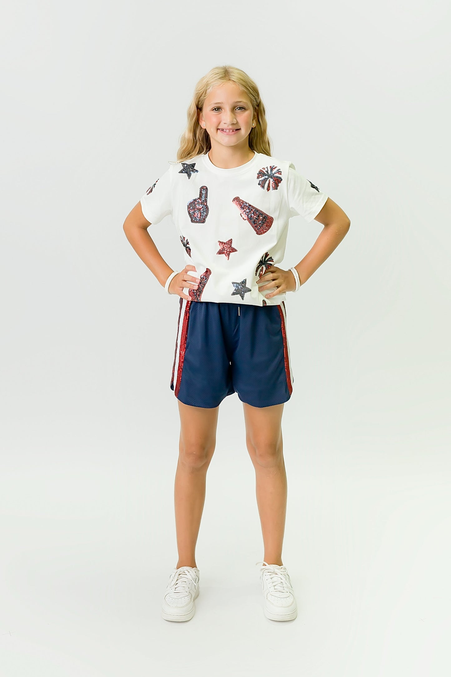 Navy and Red Cheer Shirt