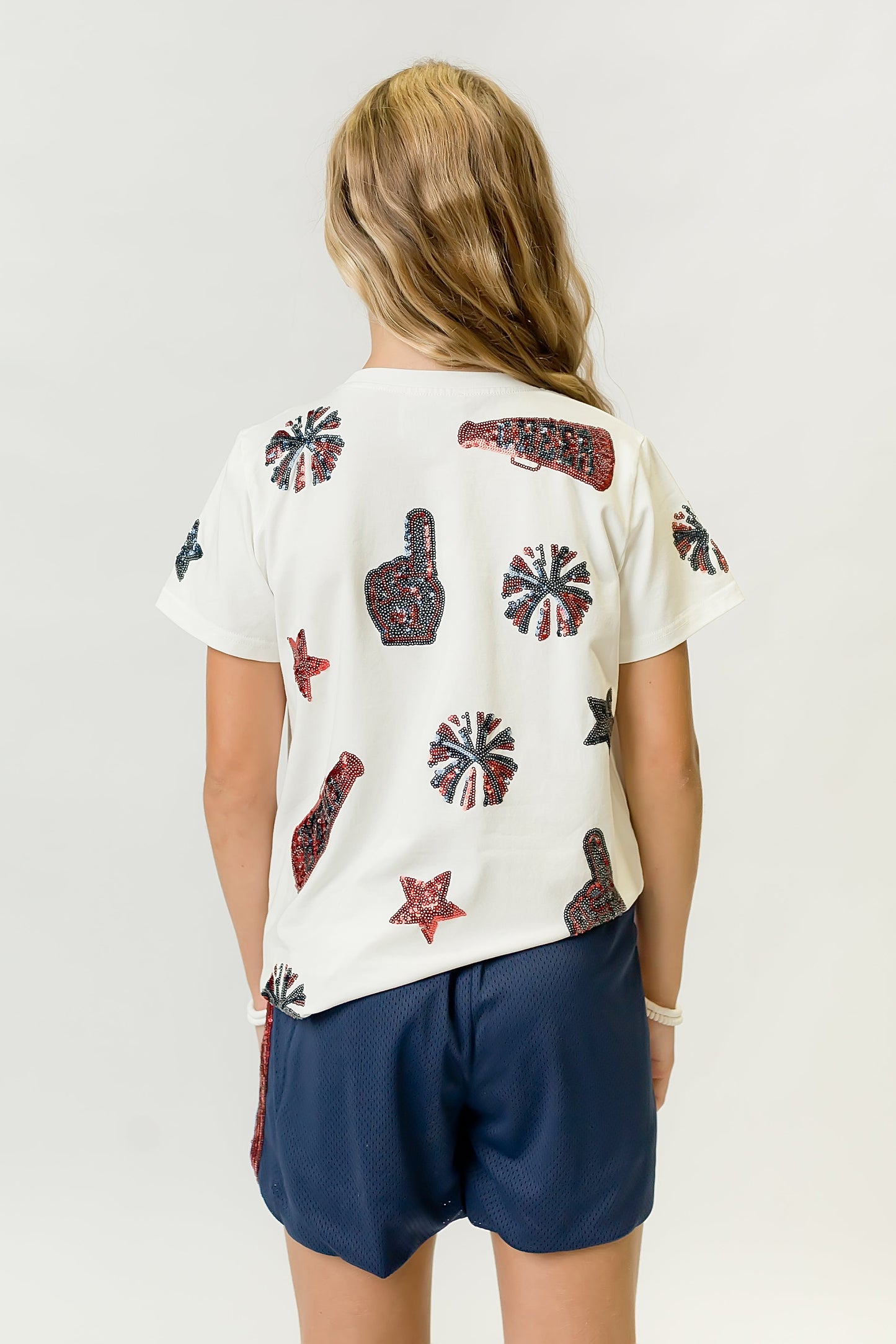 Navy and Red Cheer Shirt