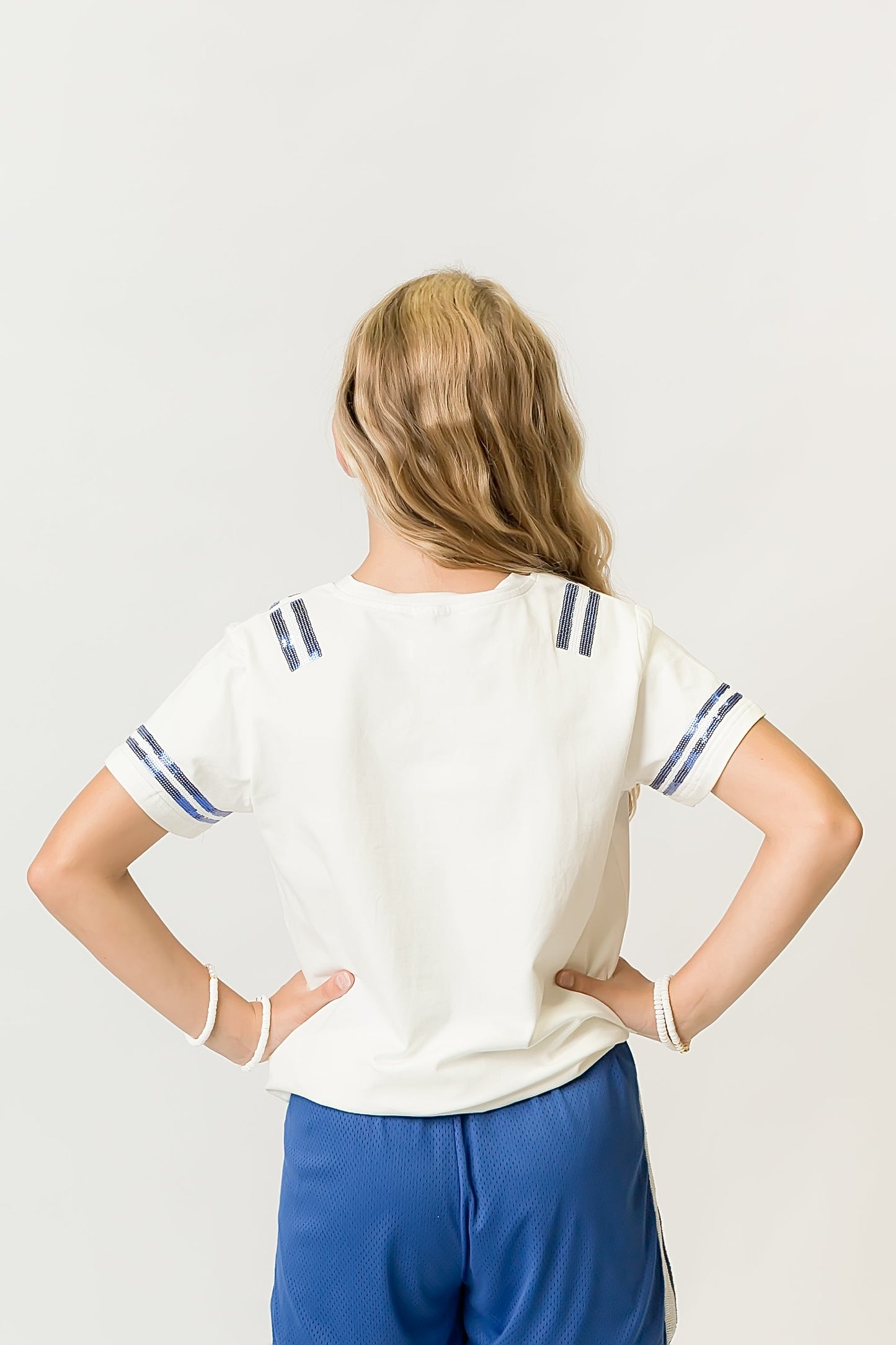 Royal Blue and White Helmet Shirt