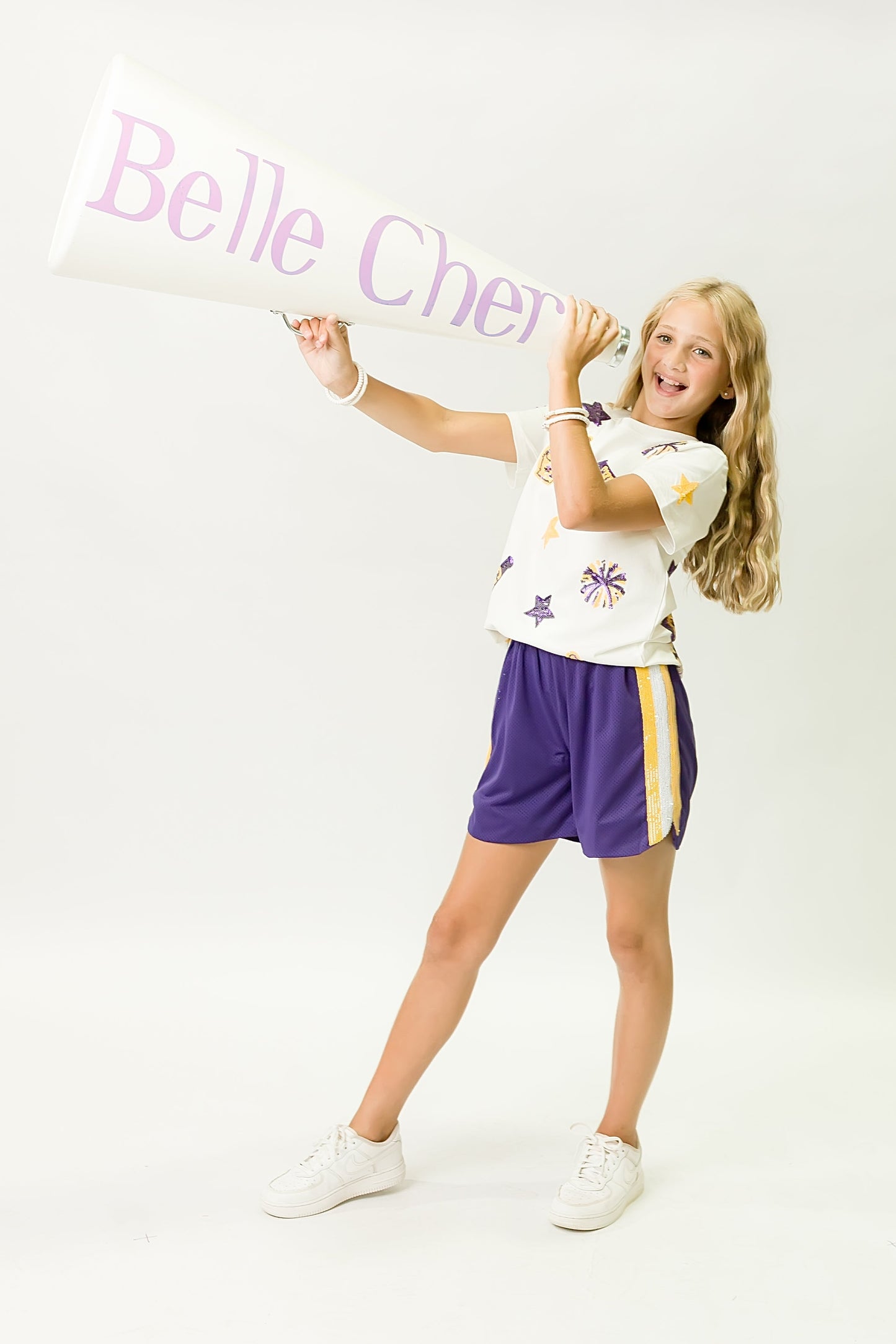 Purple and Yellow Cheer Shirt