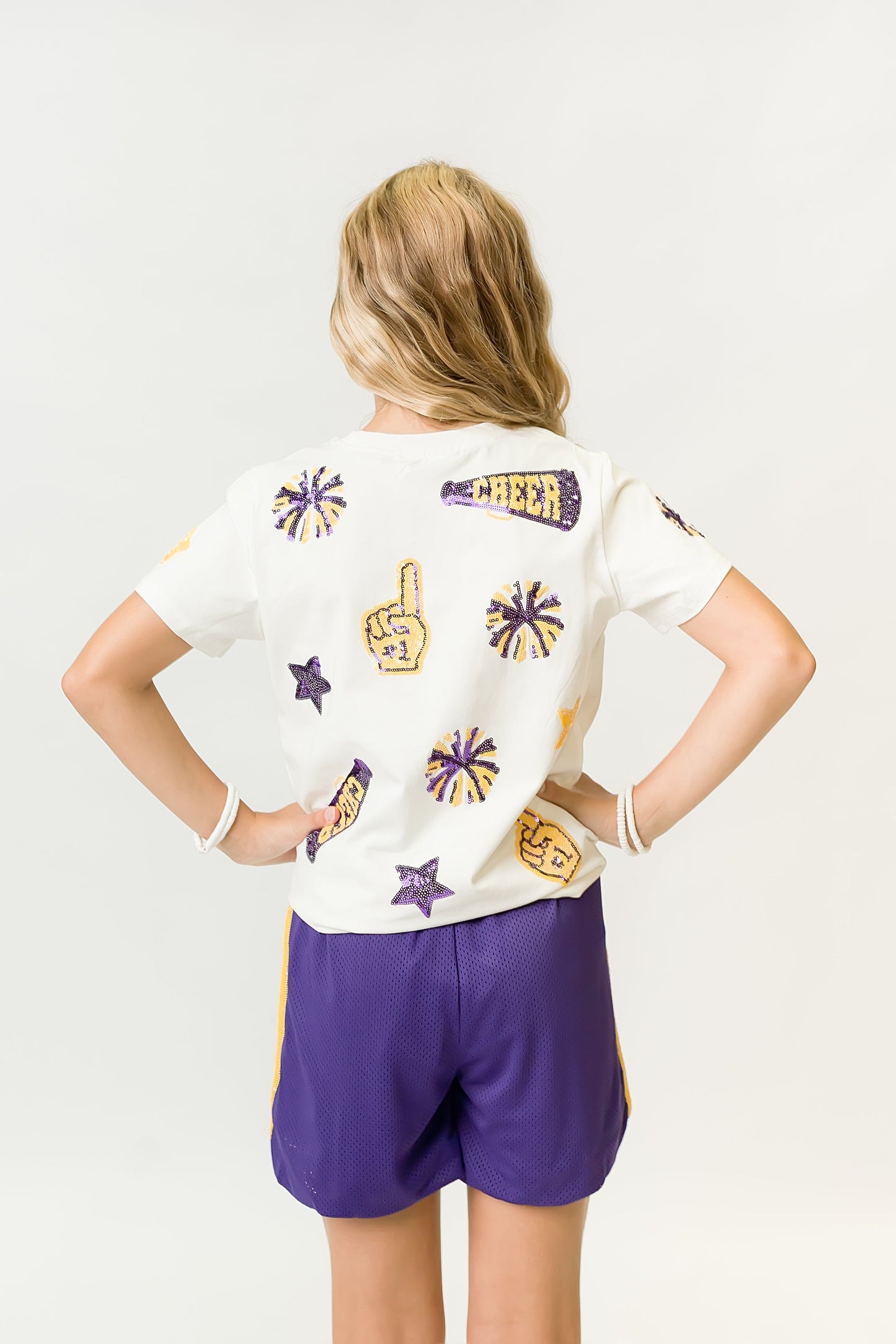 Purple and Yellow Cheer Shirt