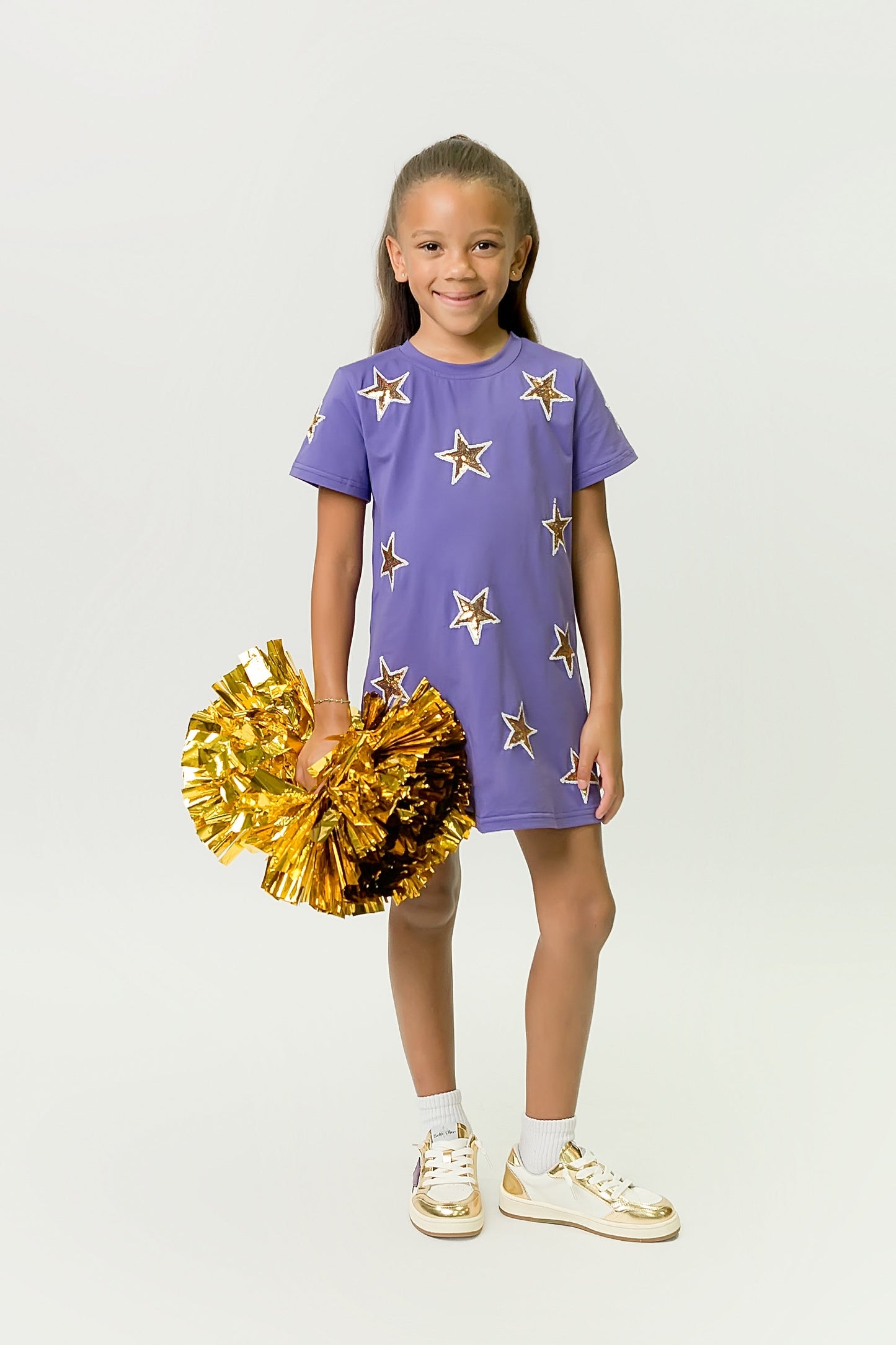 Purple and Gold Star Dress