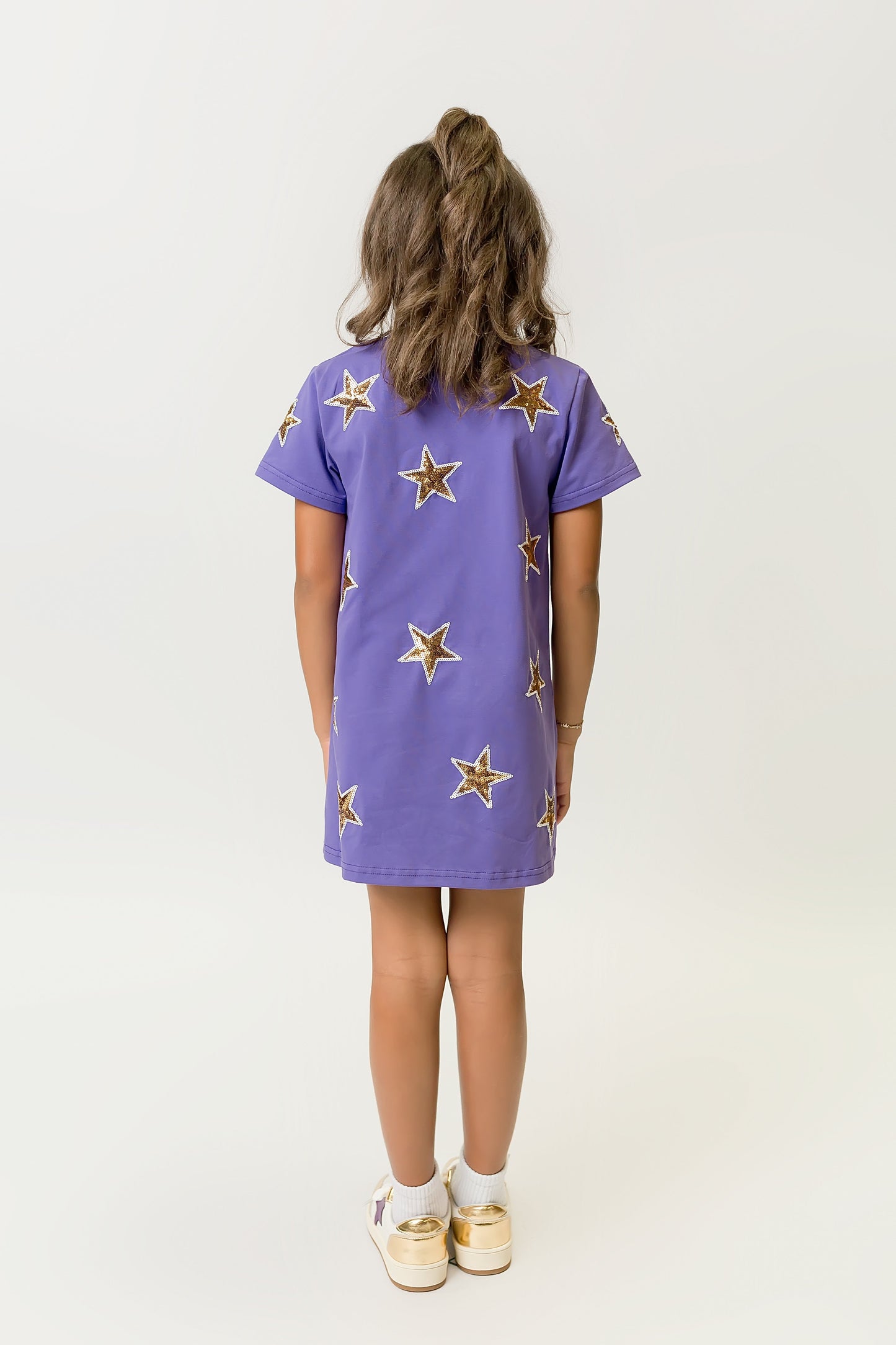 Purple and Gold Star Dress