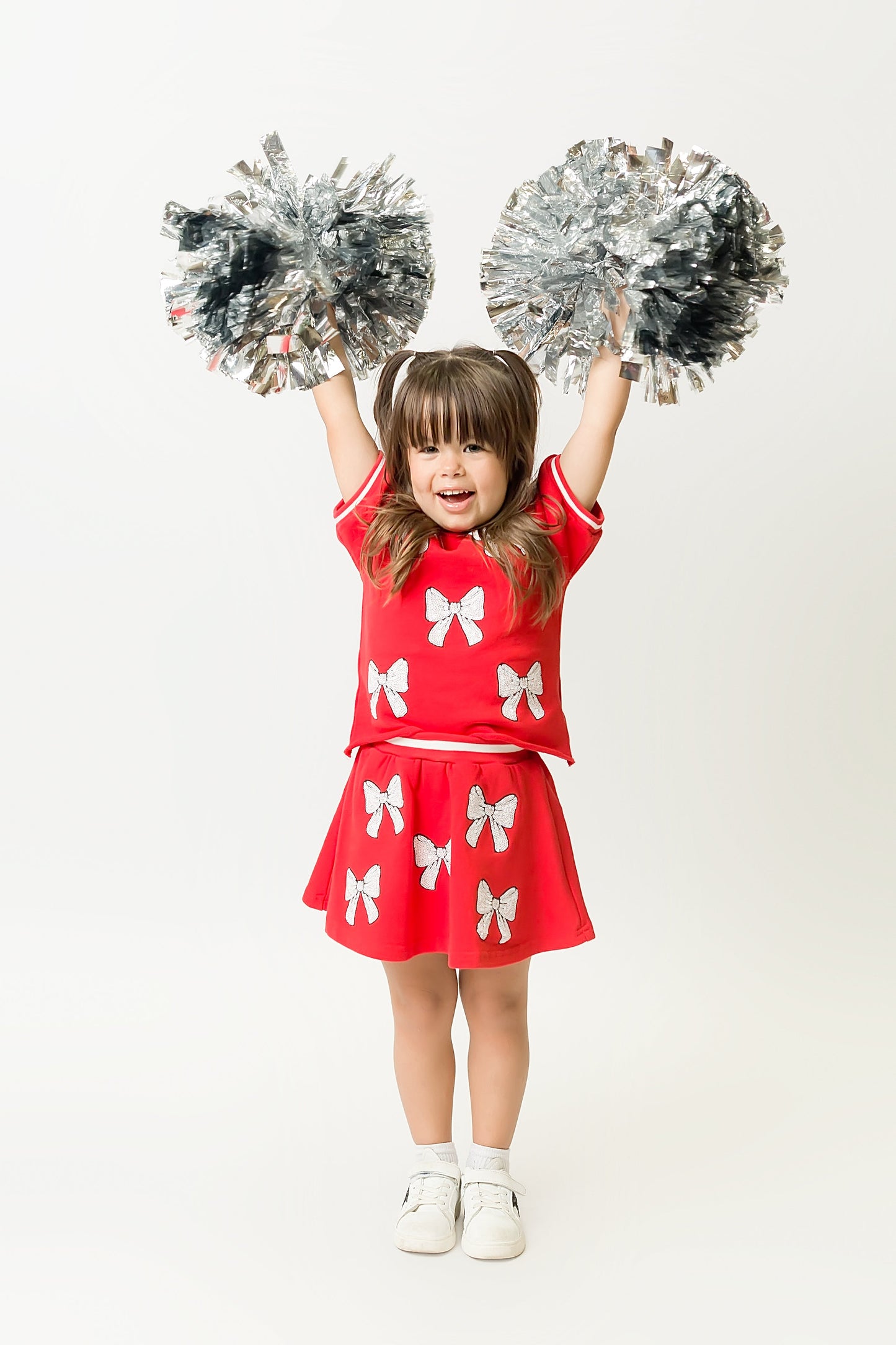 Red and White Bows Top