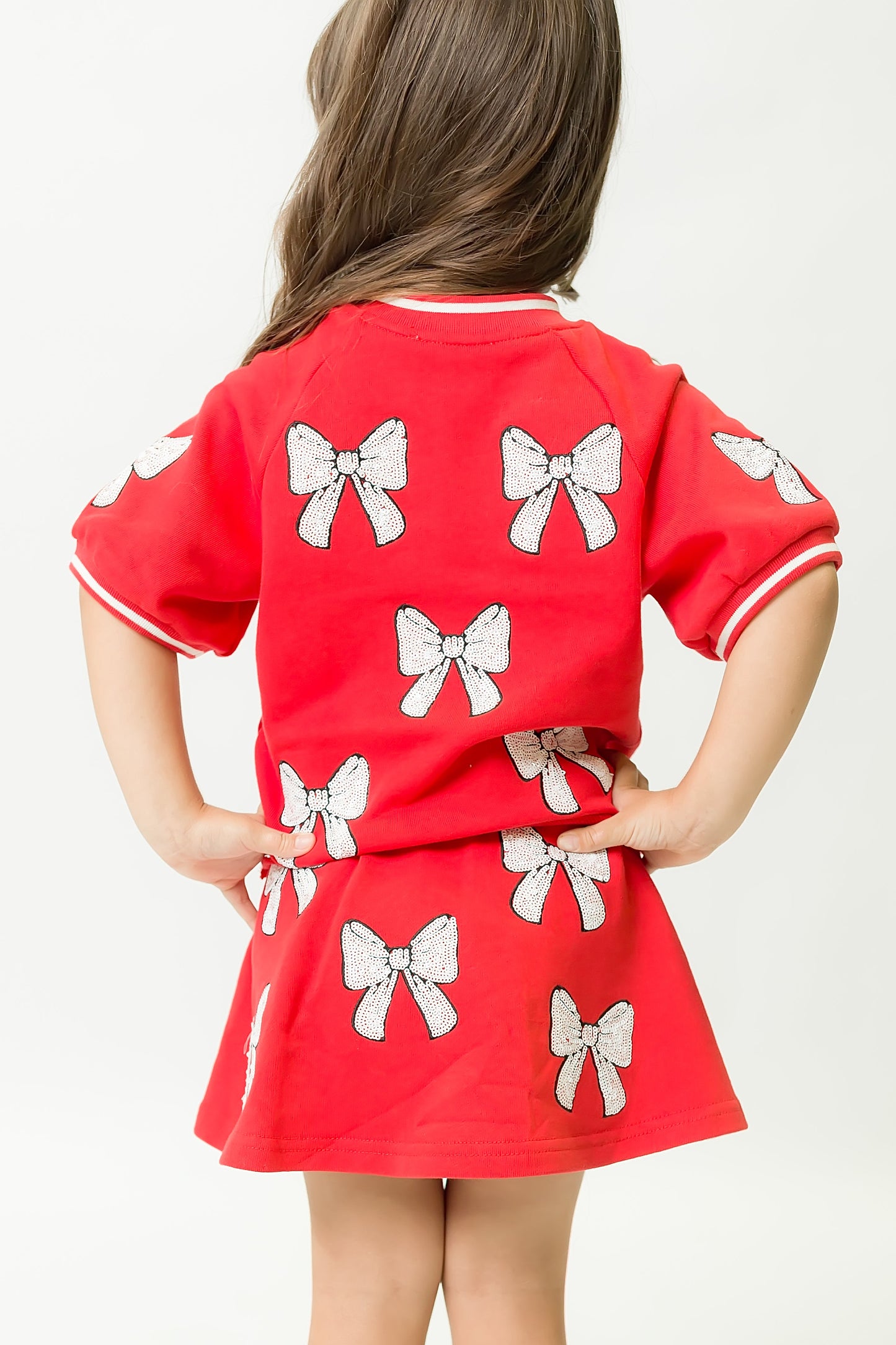 Red and White Bows Top