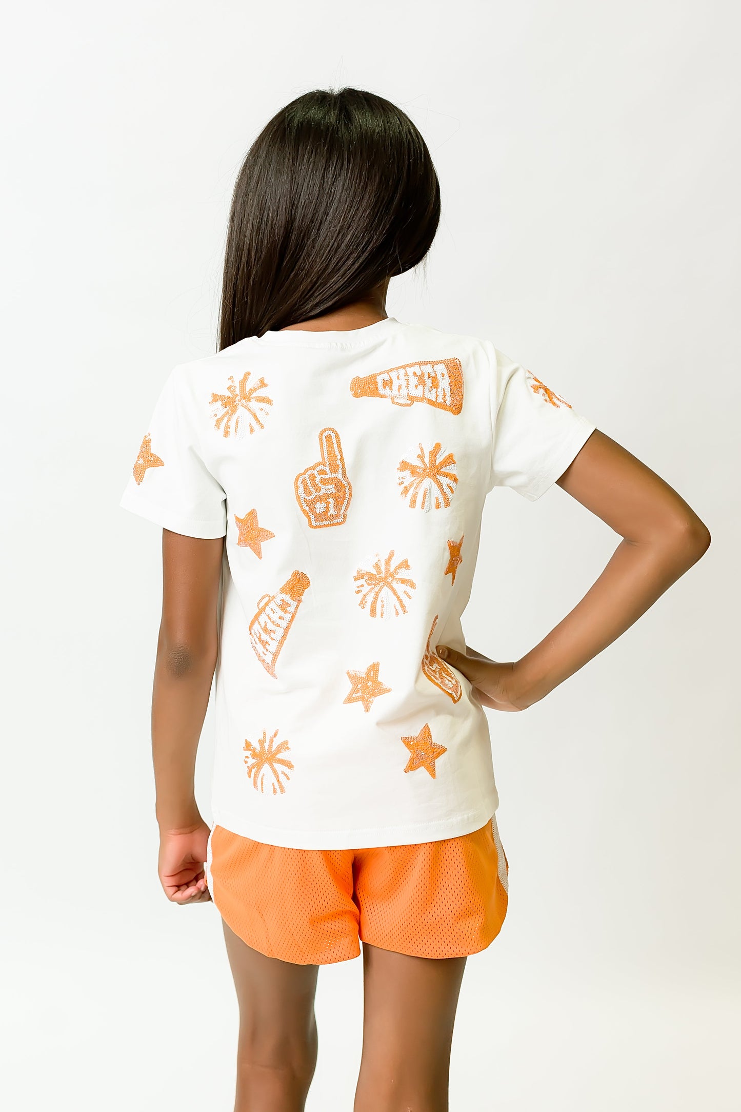 Orange and White Cheer Shirt