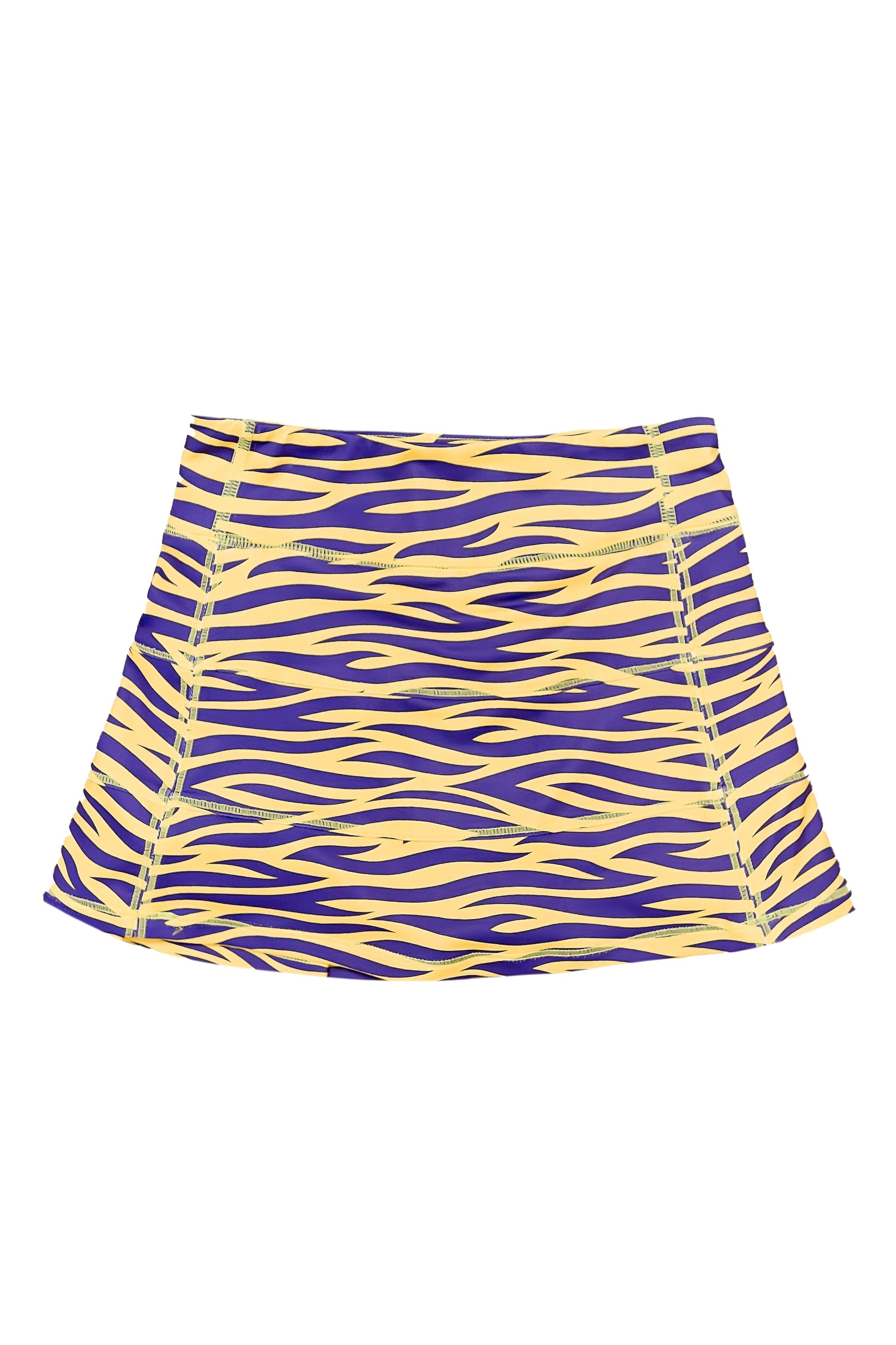 Tiger striped kids tennis skort with breathable fabric and flexible fit