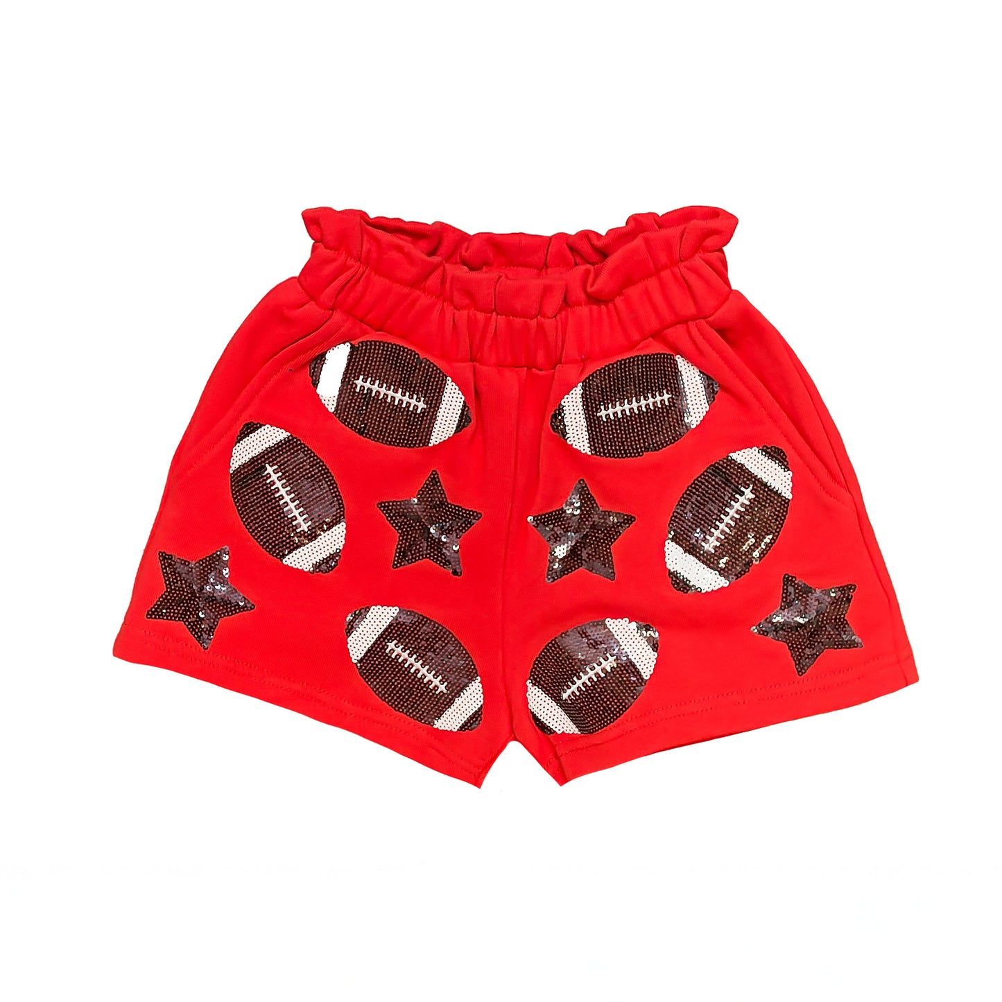 Red and Black Football Shorts