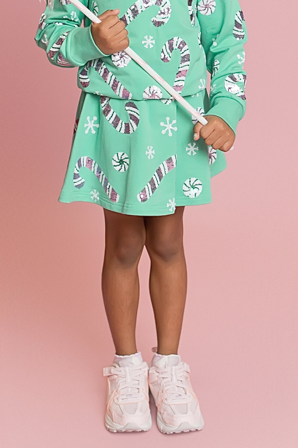 Candy Cane Teal Skort