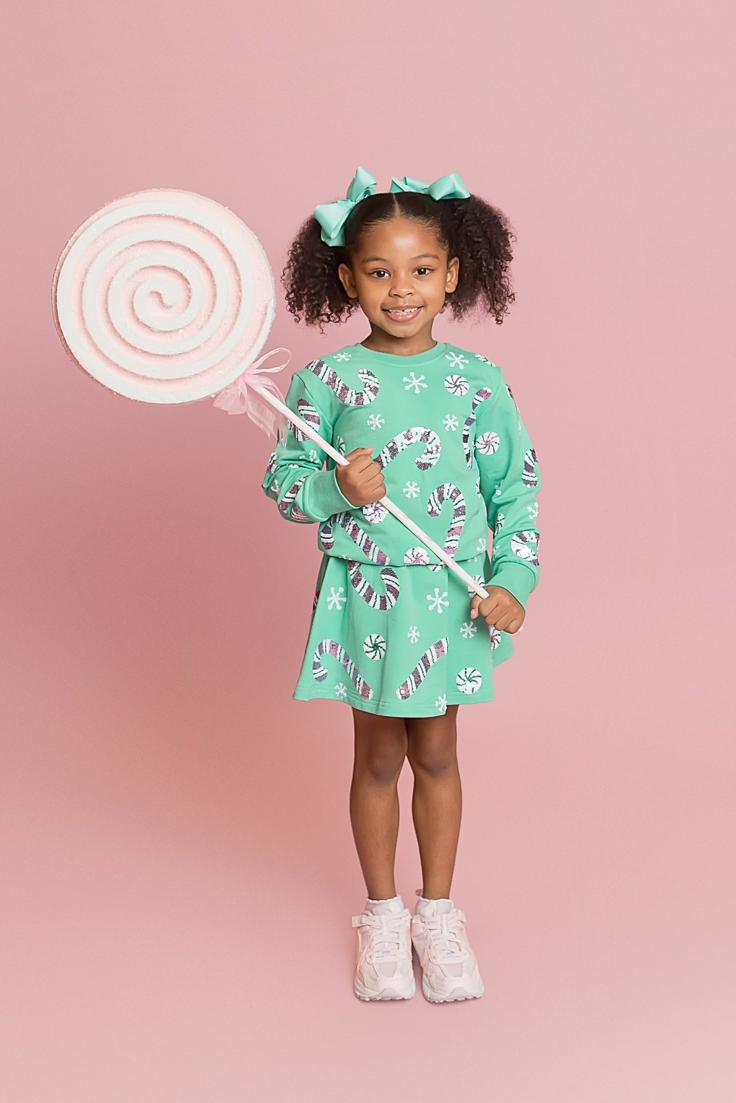 Candy Cane Teal Skort