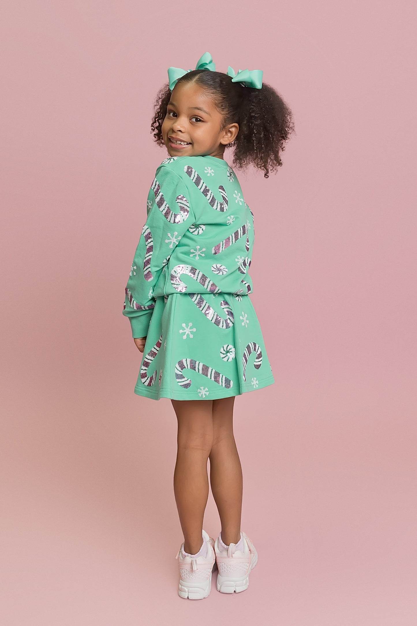 Candy Cane Teal Skort