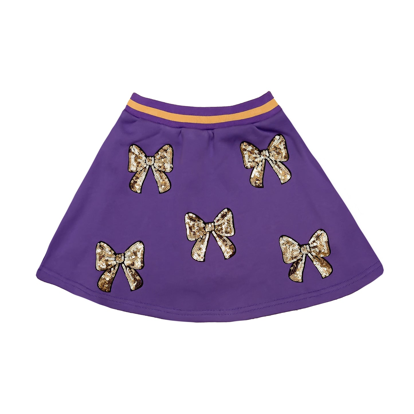 Purple and Gold Bows Skort