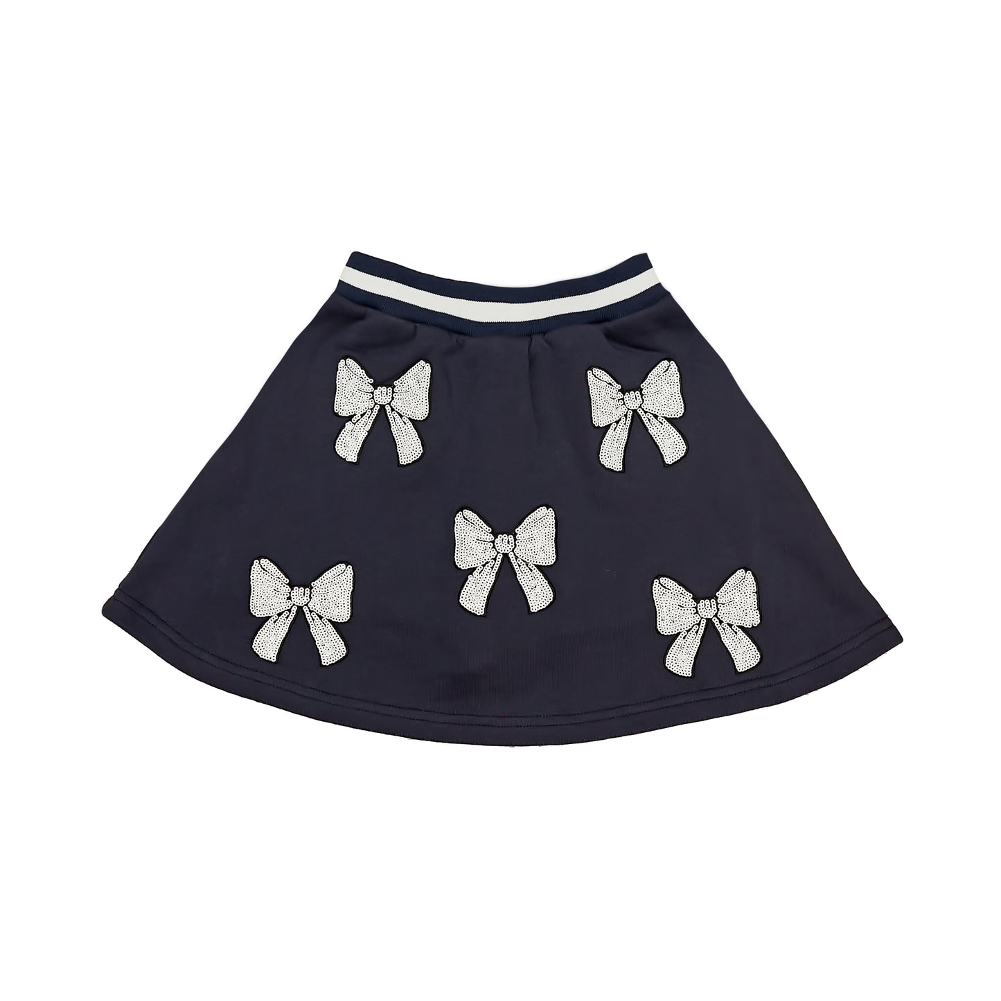 Navy and White Bows Skort