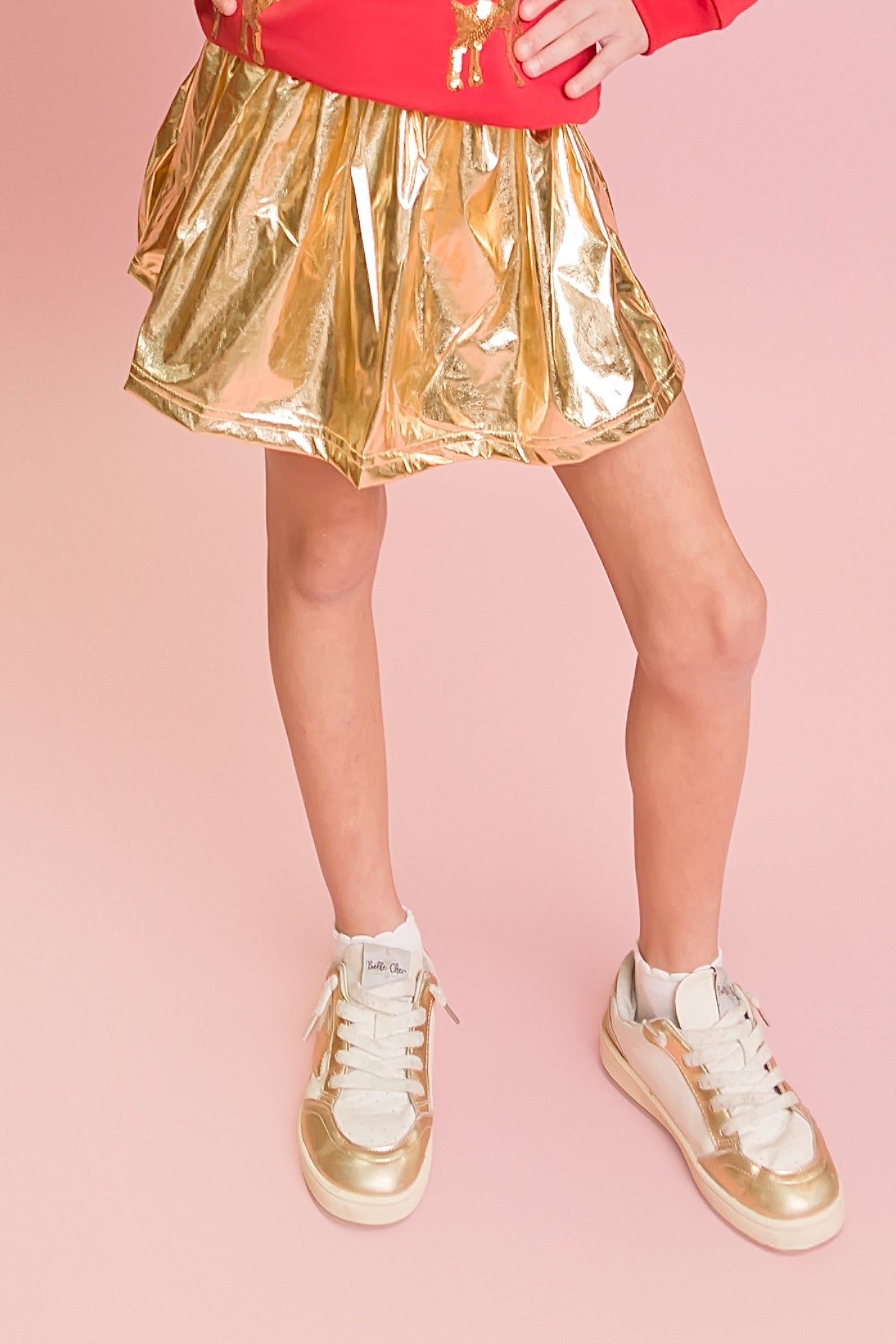 Gold Metallic Skort