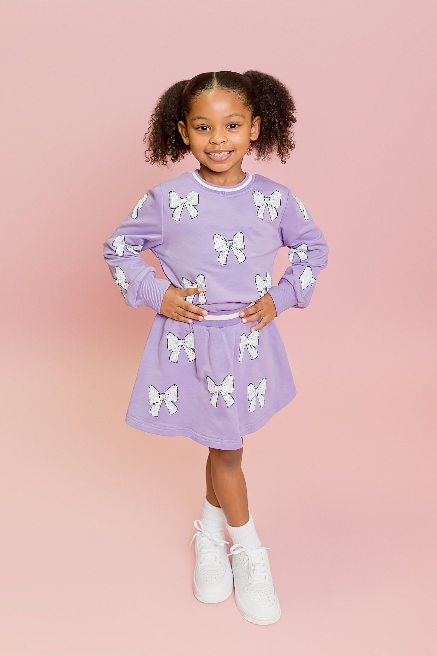 Lavender White Bow Skort