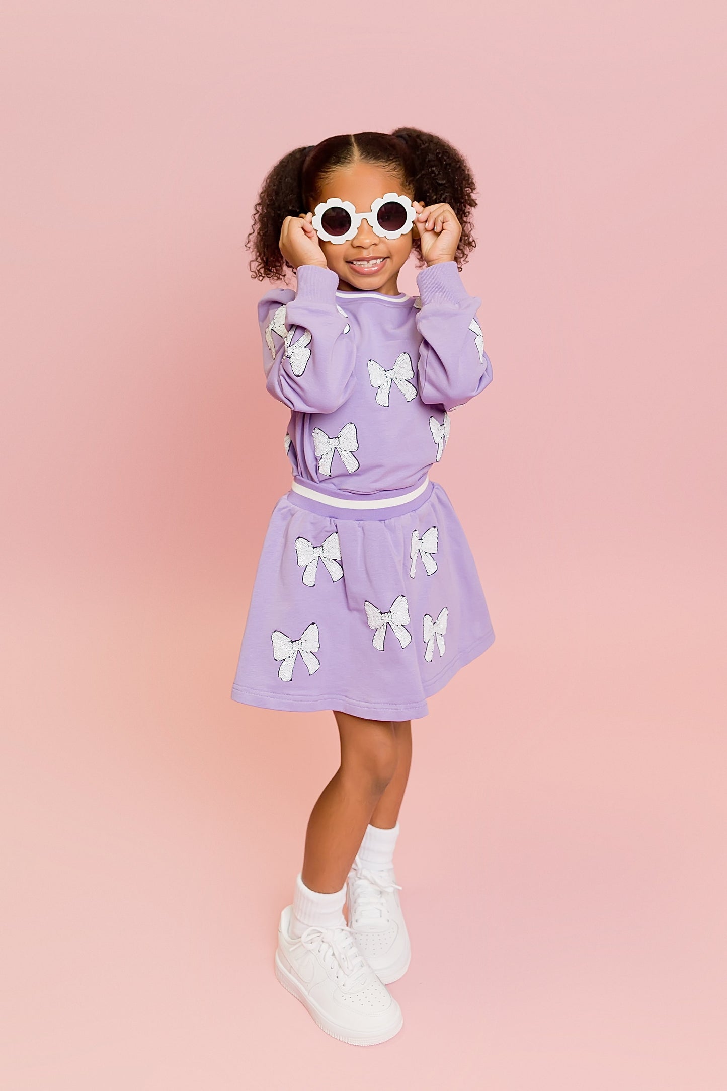 Lavender White Bow Skort