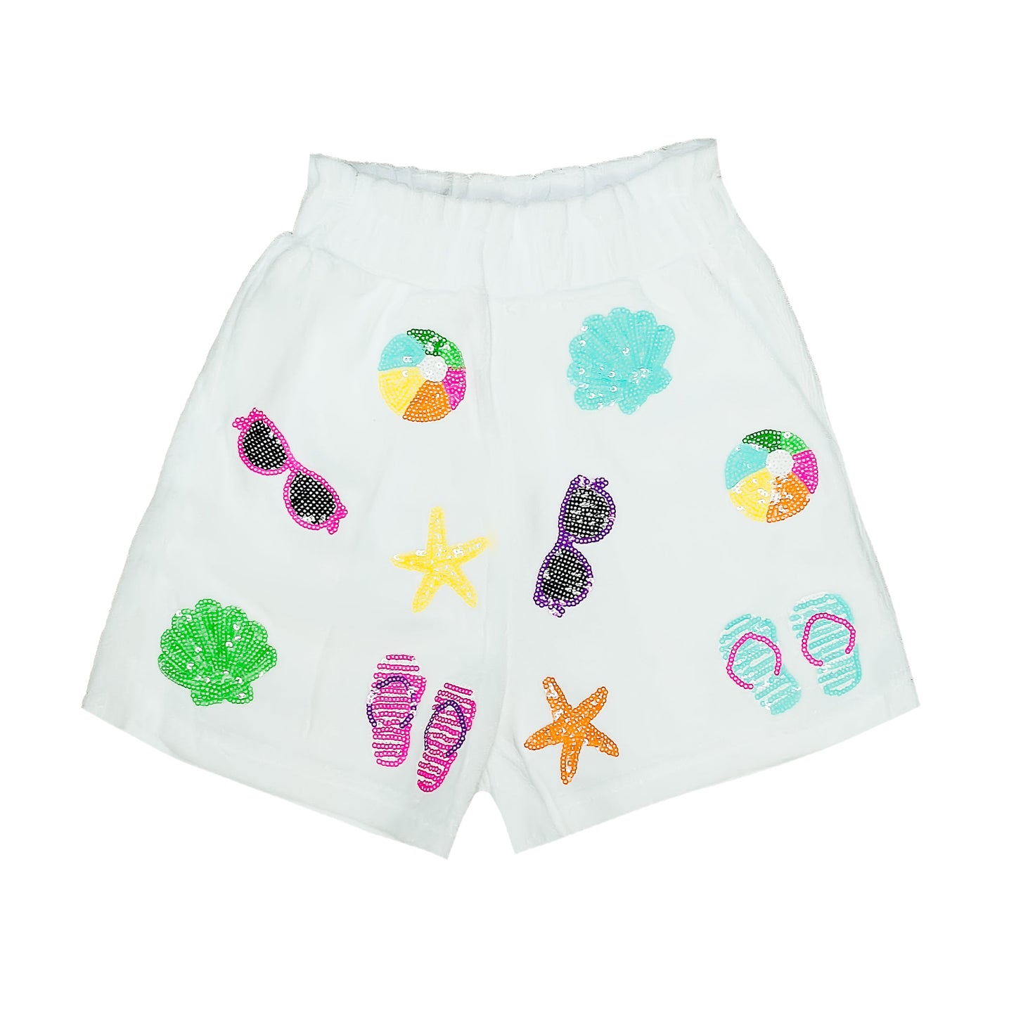 Beach Terry Cloth White Bottom - side view