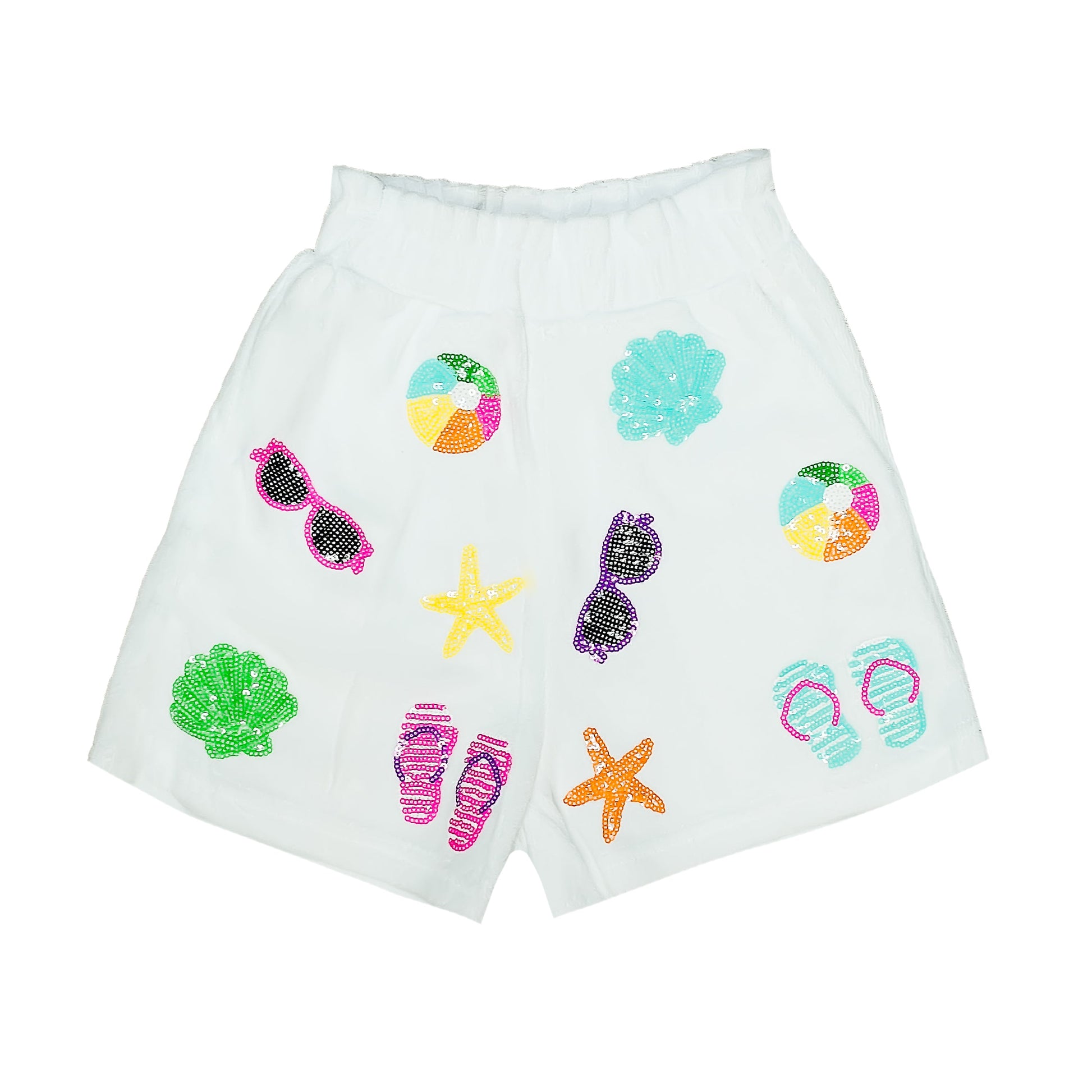 Beach Terry Cloth White Bottom - side view