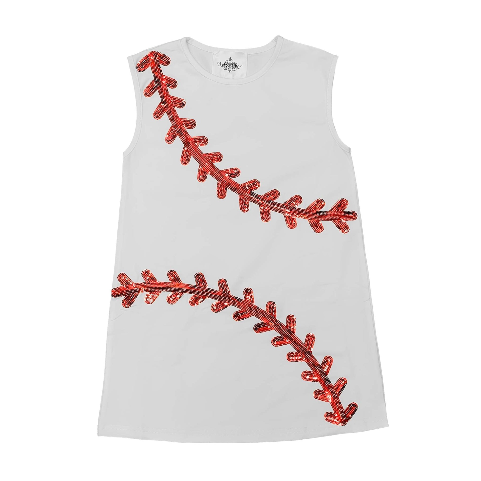 Baseball White Dress, detail view
